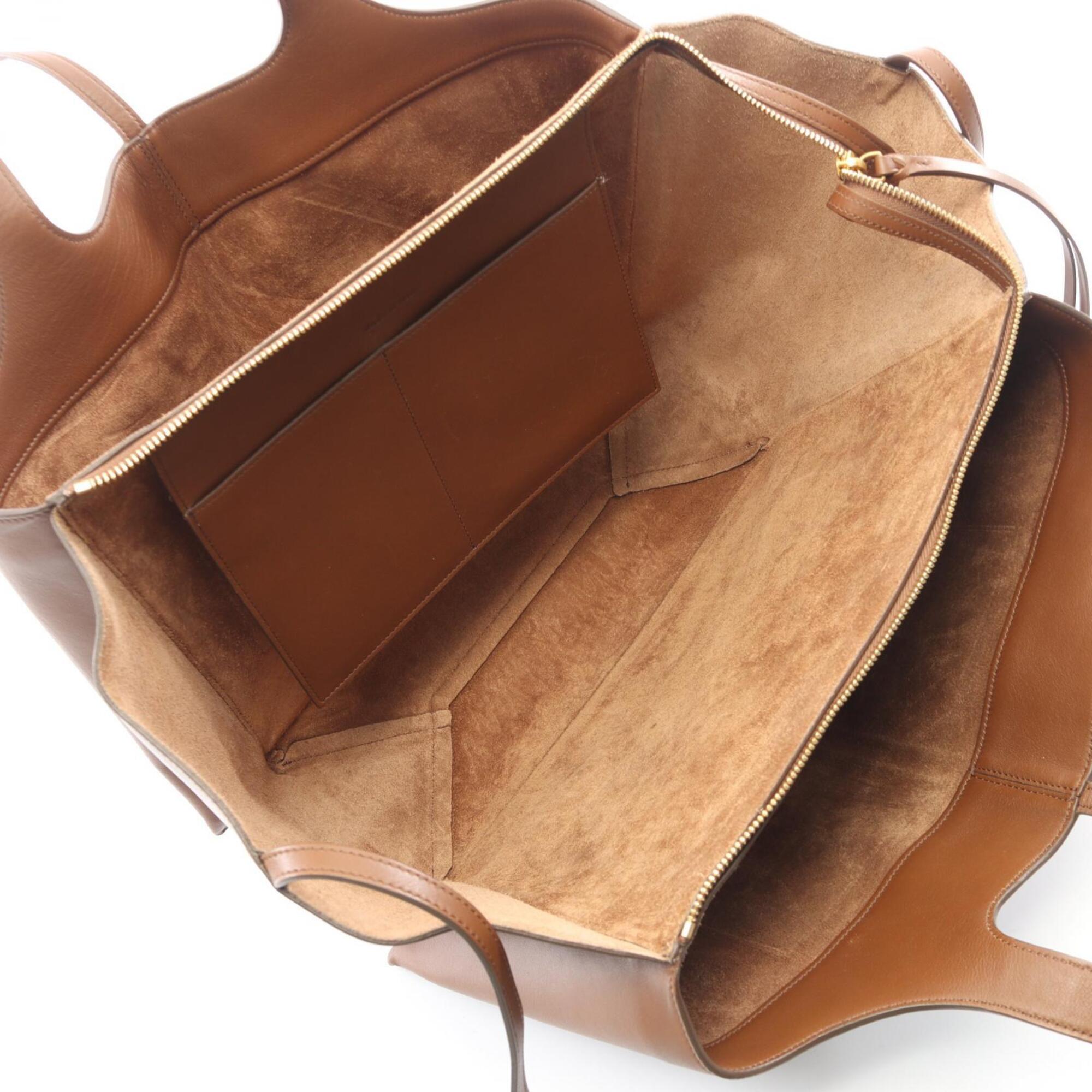 Celine Brown Leather Handbag Tote Bag (Pre-Owned)