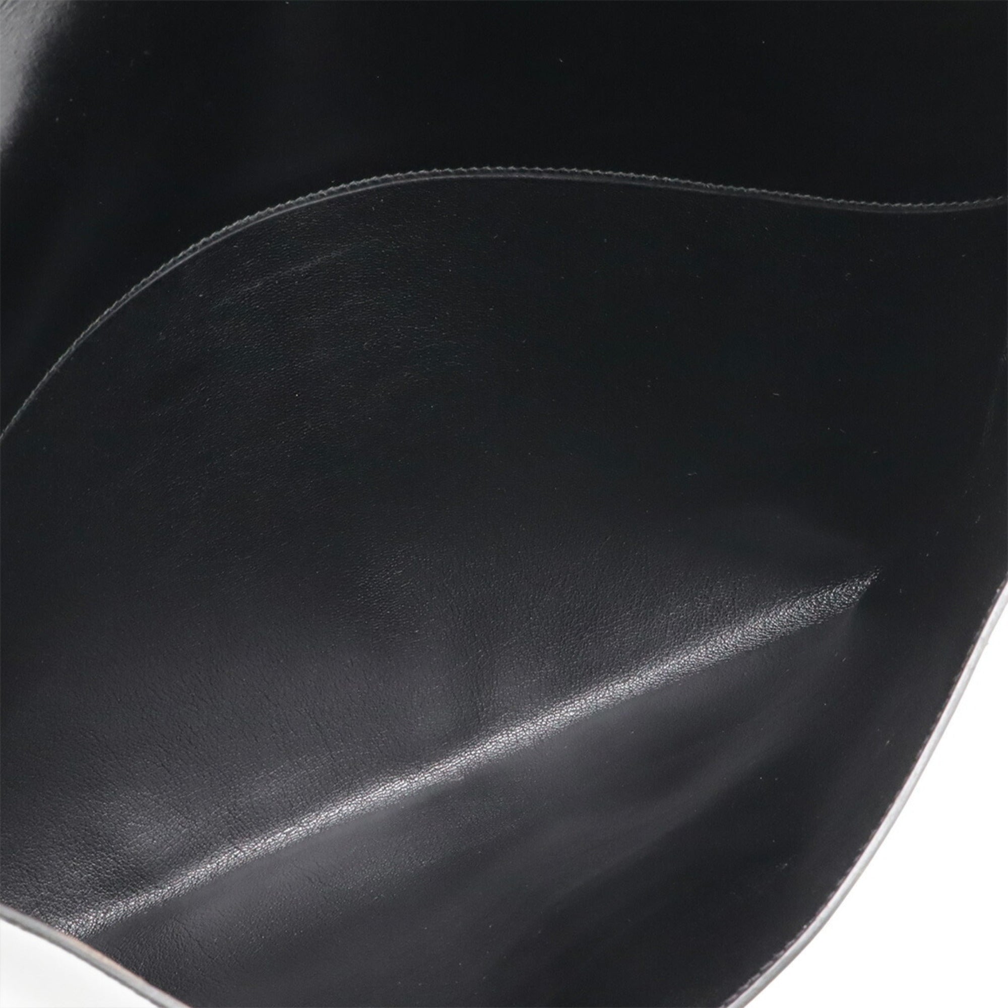 Hermes Black Box Calf Leather Clutch Bag Handbag (Pre-Owned)