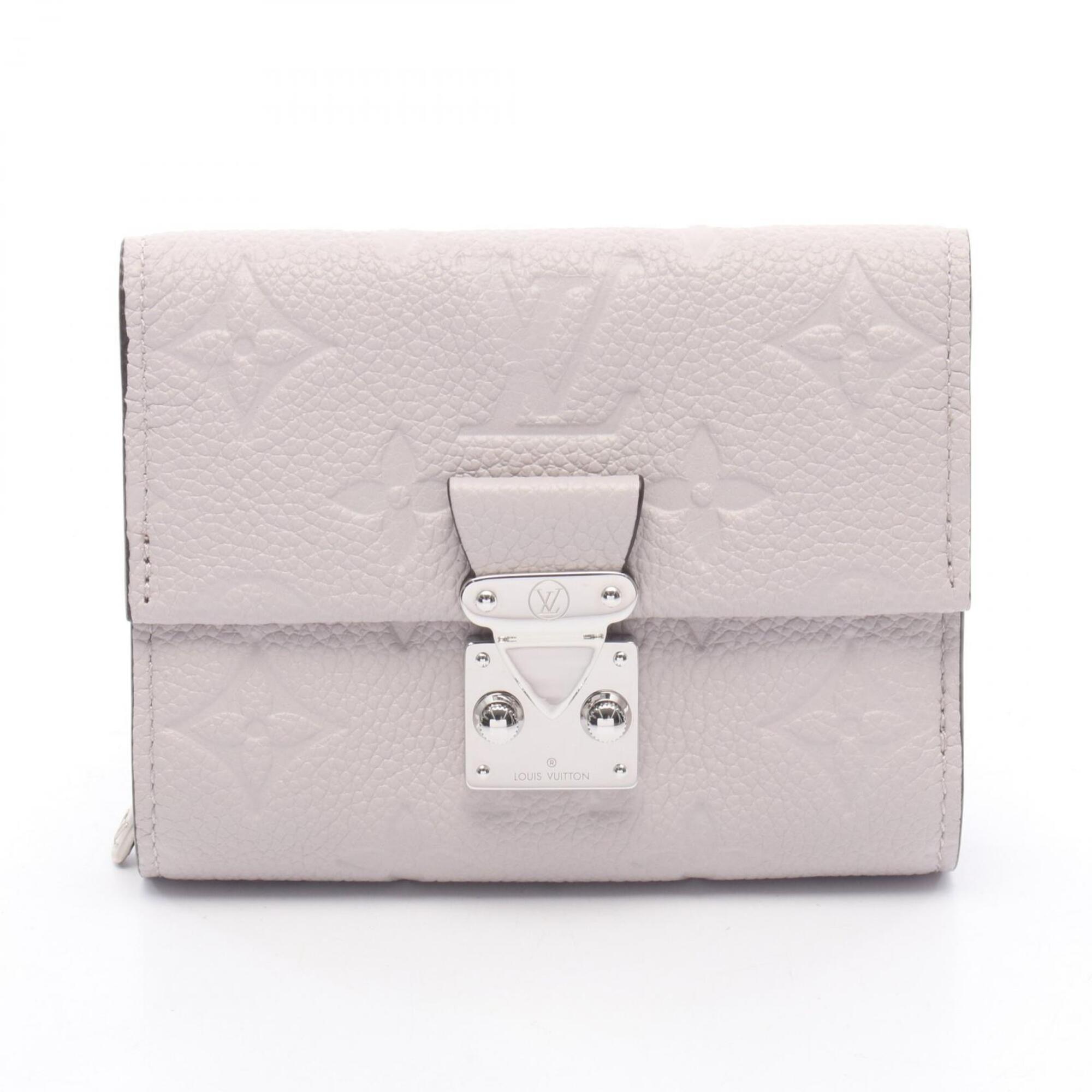 Louis Vuitton Gray Leather Wallet (Tri-Fold) (Pre-Owned)