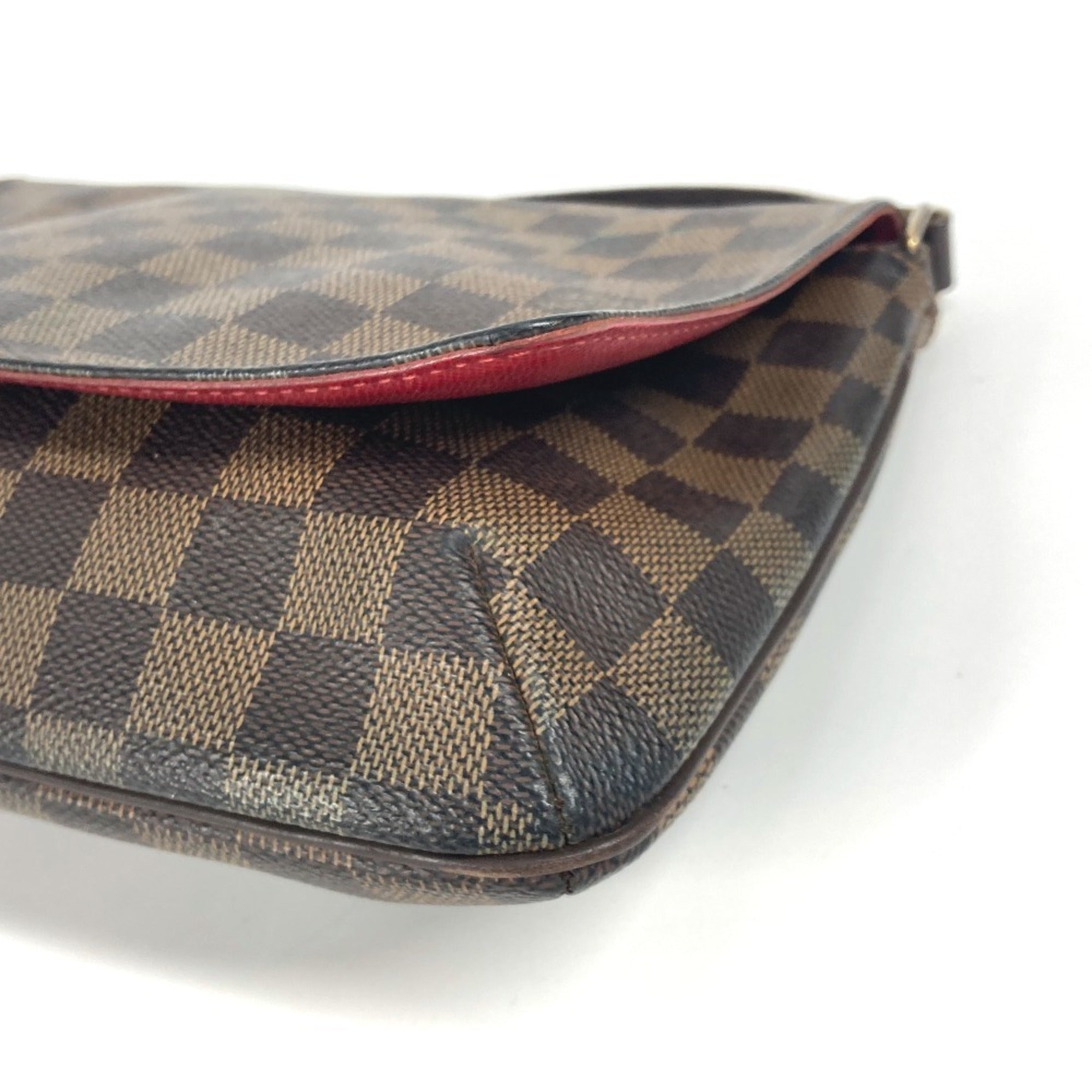 Louis Vuitton Brown Ebene Damier Canvas Pochette Shoulder Bag (Pre-Owned)