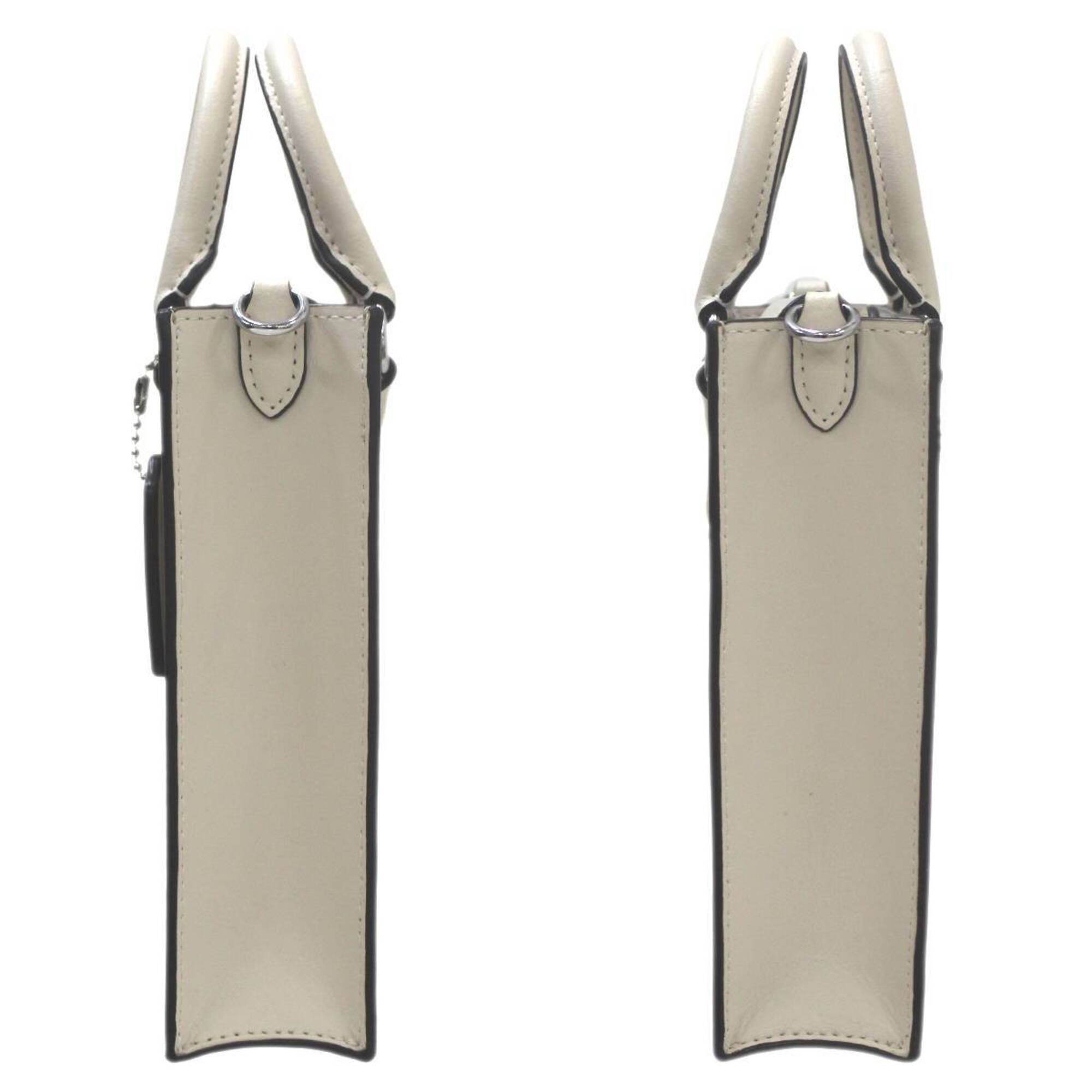 Coach Beige Handbag Shoulder Bag Tote Bag (Pre-Owned)