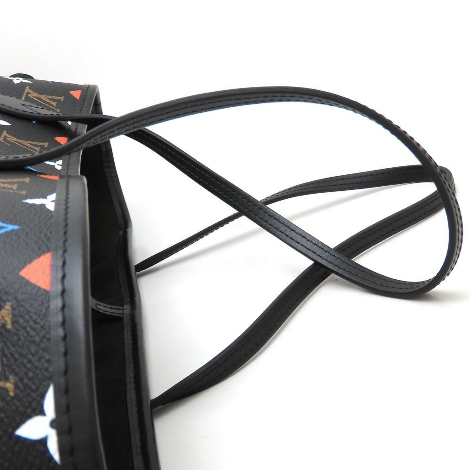 Louis Vuitton Black Monogram Multi-Color Monogram Canvas Leather Tote Bag (Pre-Owned)