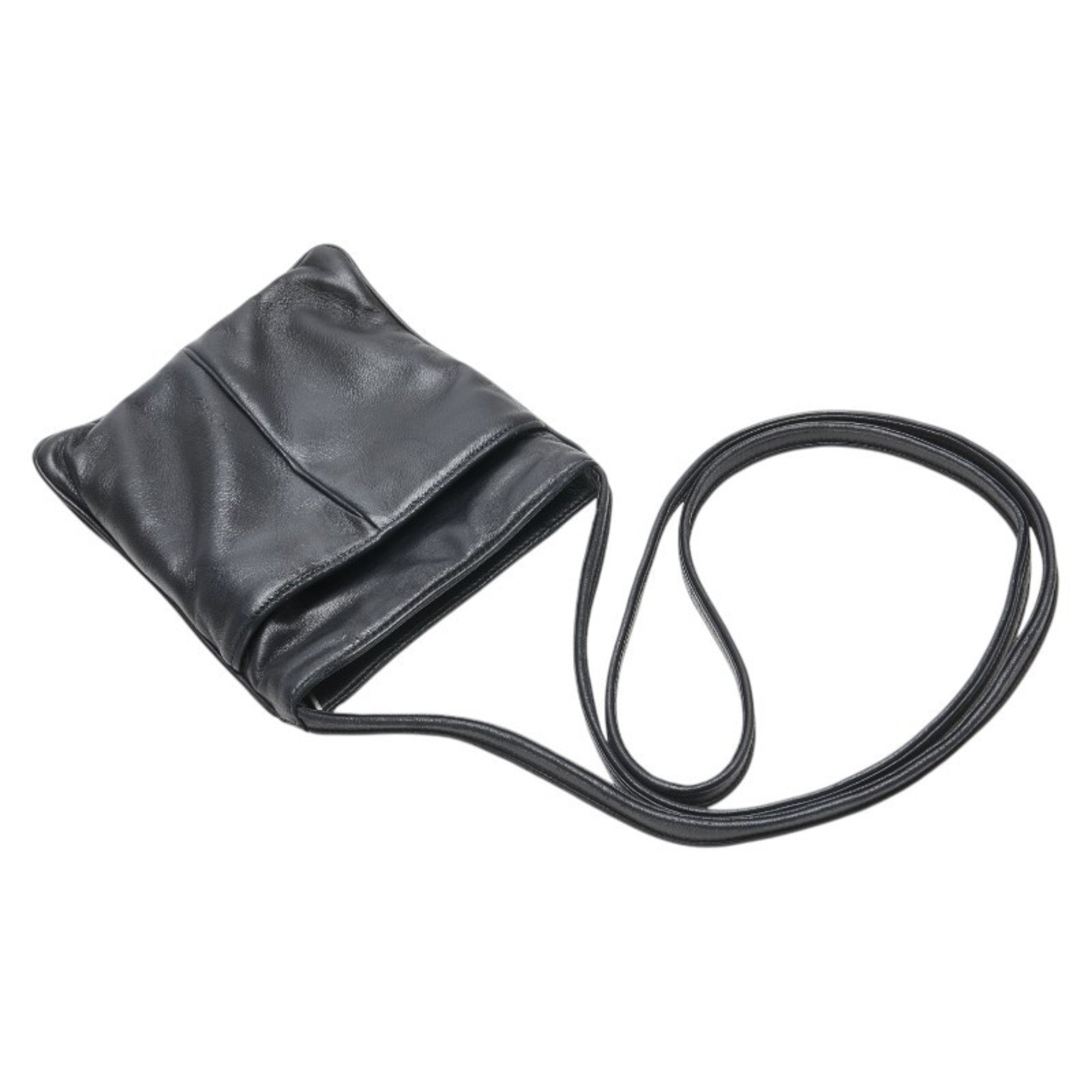 Loewe Black Leather Pochette Shoulder Bag (Pre-Owned)