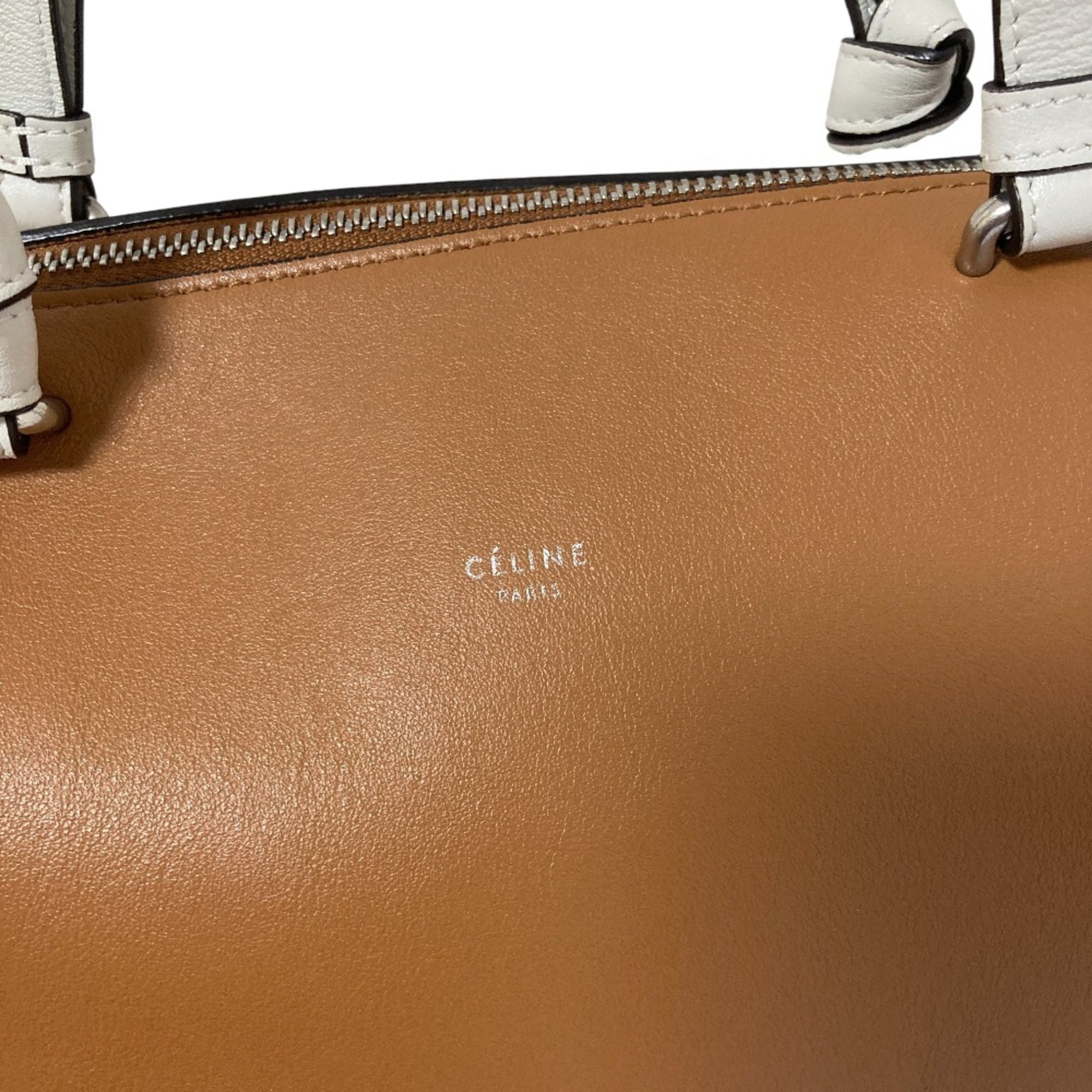 Celine Brown Leather Handbag Shoulder Bag (Pre-Owned)