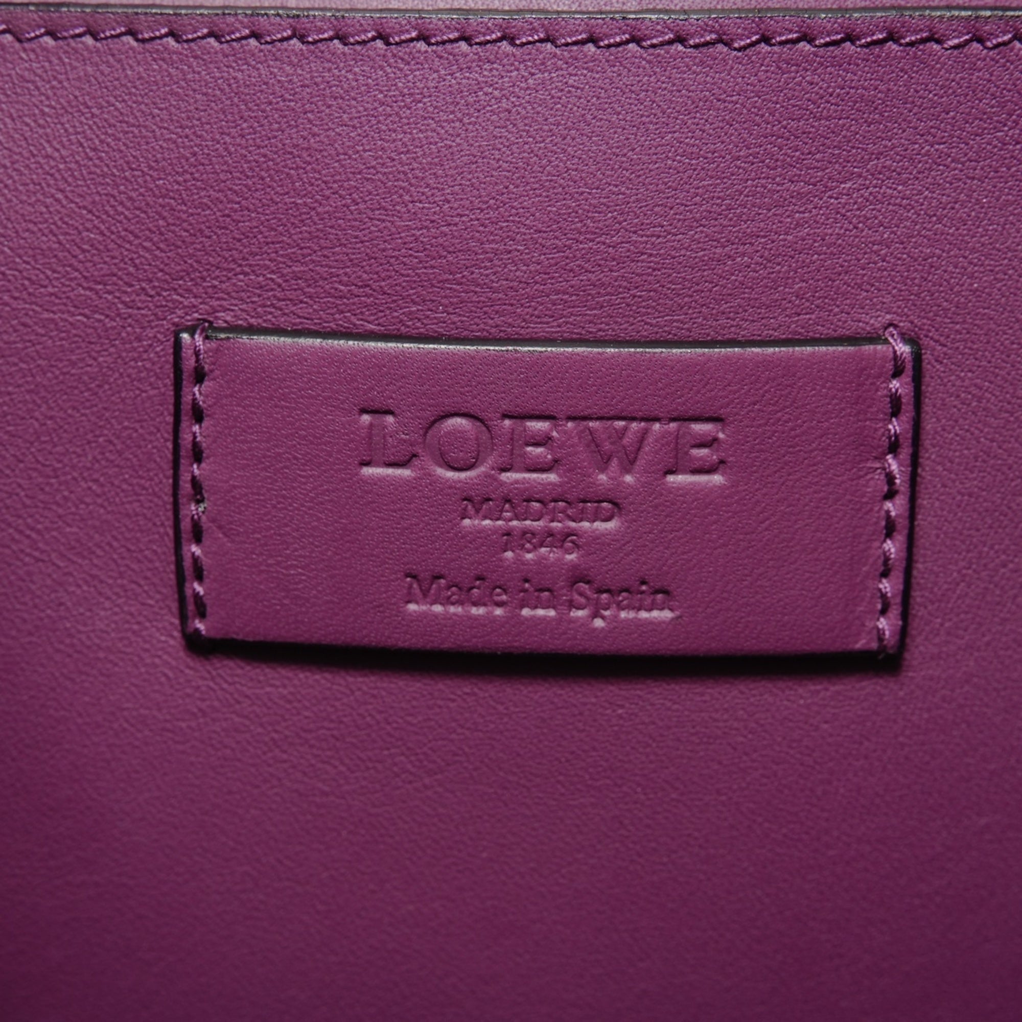 Loewe Purple Leather Shoulder Bag (Pre-Owned)
