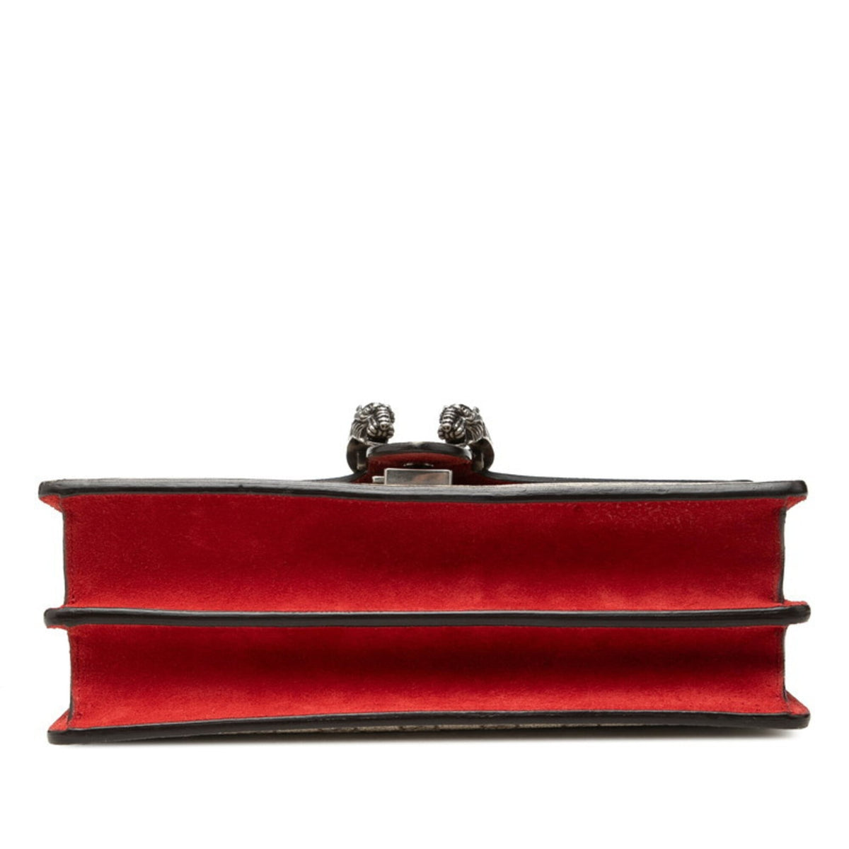 Gucci Beige Red Color Pvc Suede Shoulder Bag (Pre-Owned)