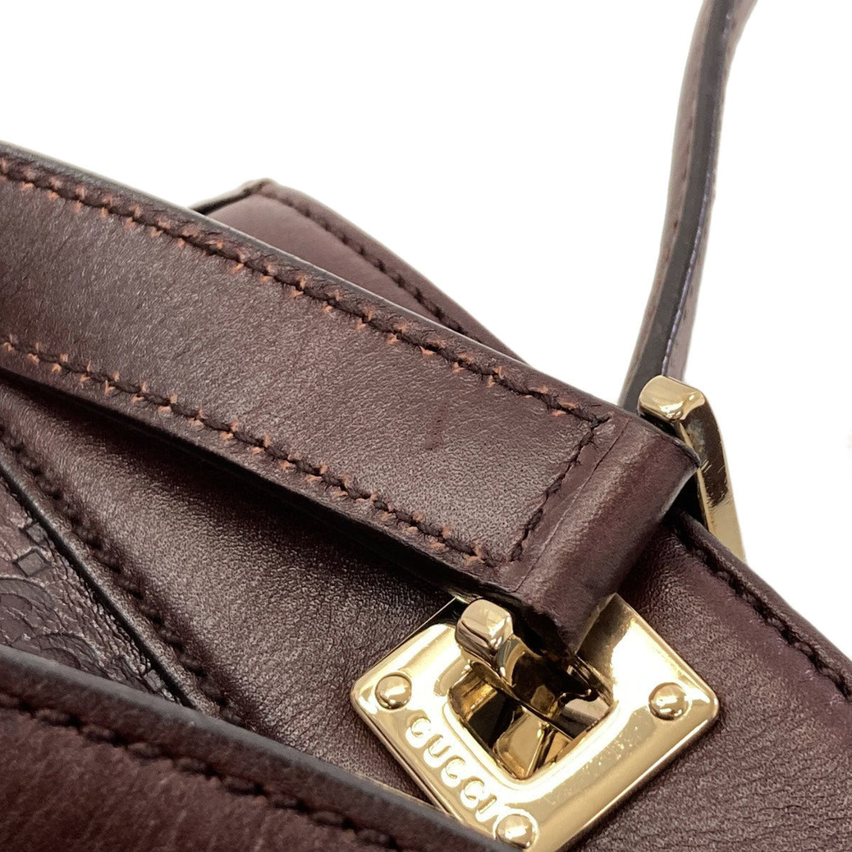 Gucci Brown Leather Handbag (Pre-Owned)
