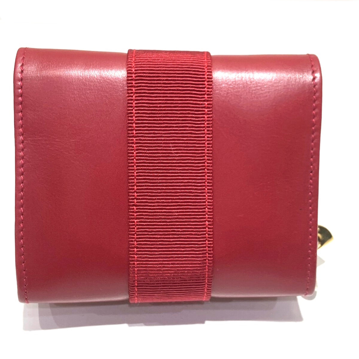 Salvatore Ferragamo Red Color Leather Coin Purse/Coin Case (Pre-Owned)