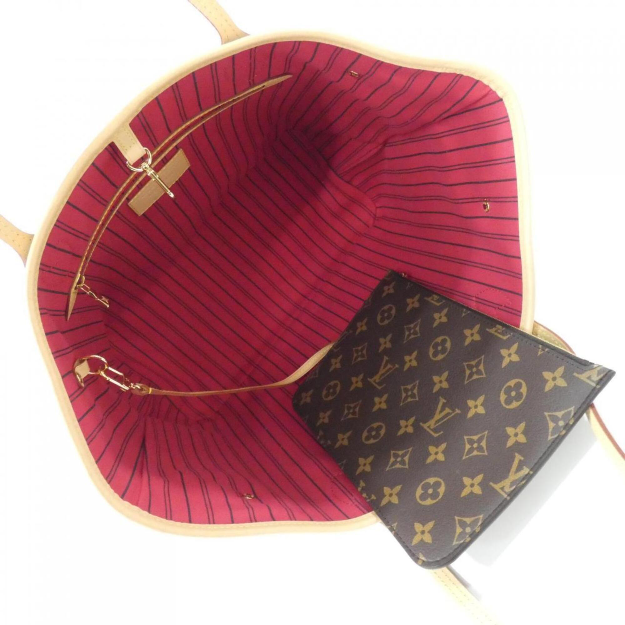 Louis Vuitton Marron Coated Canvas Handbag Pouch (Pre-Owned)
