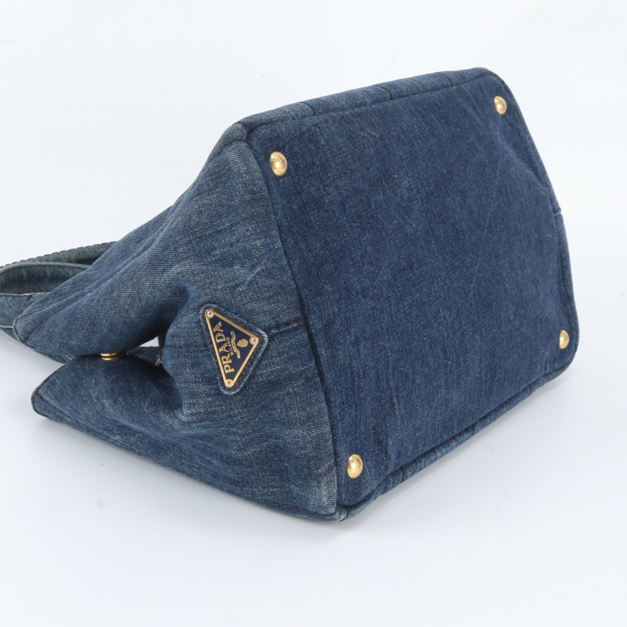 Prada Blue Handbag Shoulder Bag Tote Bag (Pre-Owned)