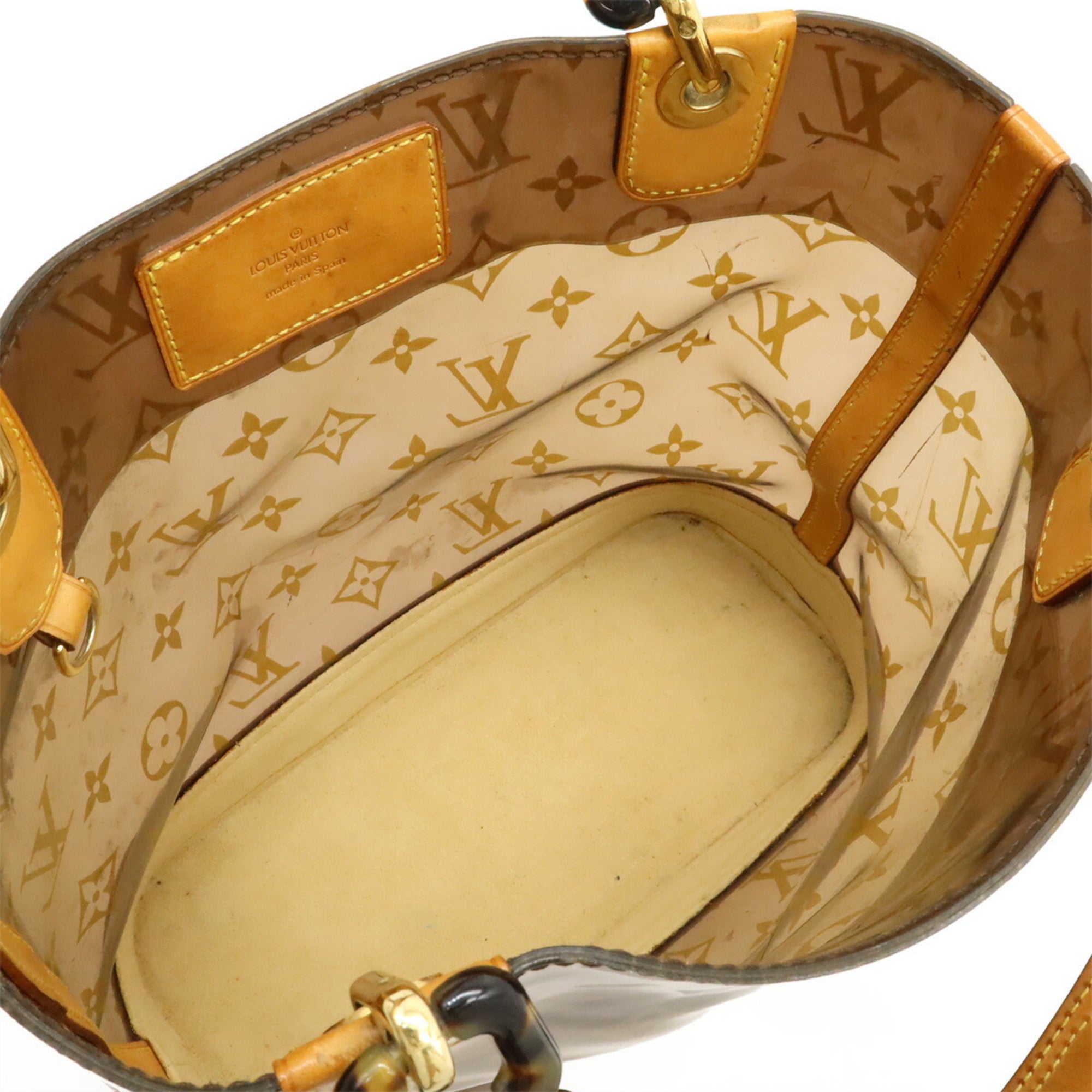 Louis Vuitton Brown Clear Monogram Vinyl Vinyl Pouch Tote Bag (Pre-Owned)