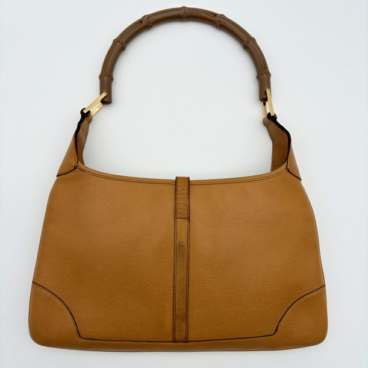 Gucci Camel Bamboo Leather Shoulder Bag (Pre-Owned)