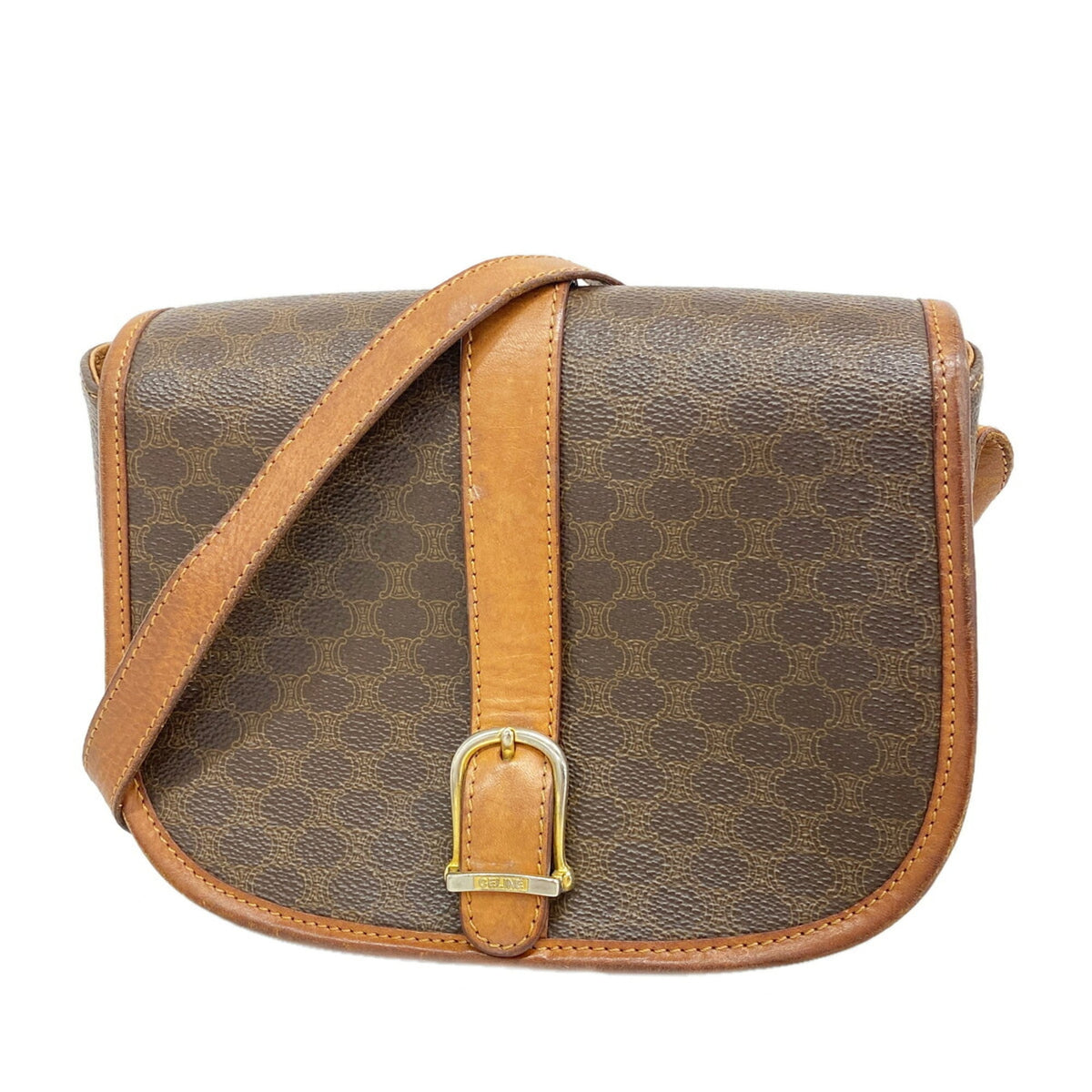 Celine Brown Pvc Shoulder Bag (Pre-Owned)