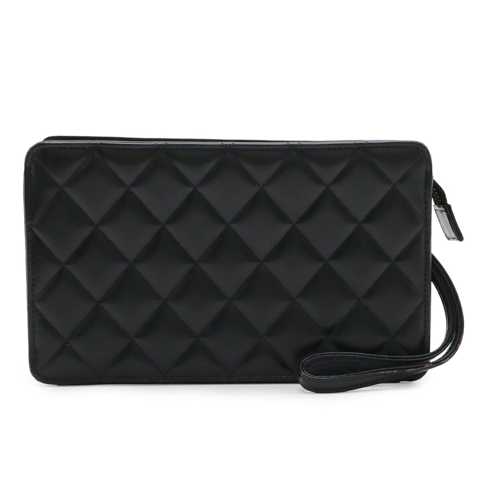 Chanel Black Leather Clutch Bag (Pre-Owned)
