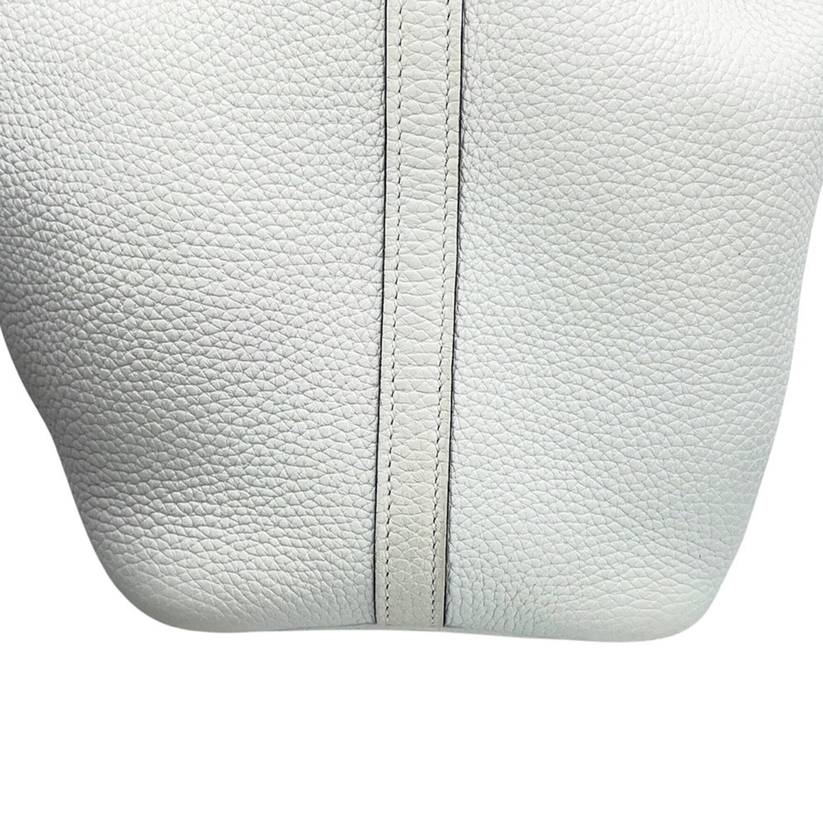 Hermes Picotin White Taurillon Clemence Leather Swift Leather Handbag (Pre-Owned)