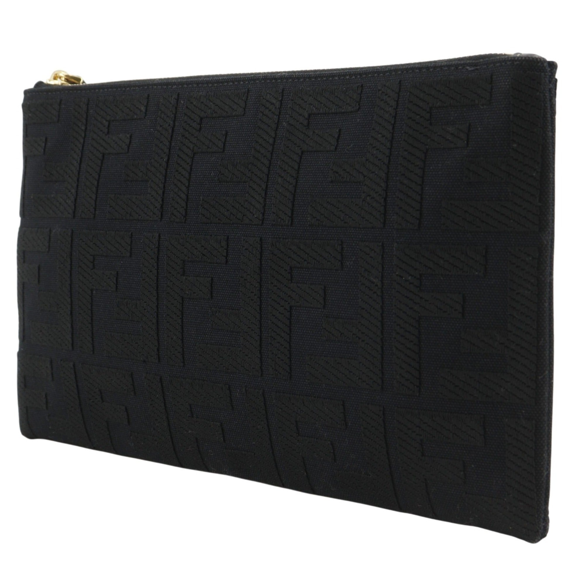 Fendi Black Cotton Pouch (Pre-Owned)
