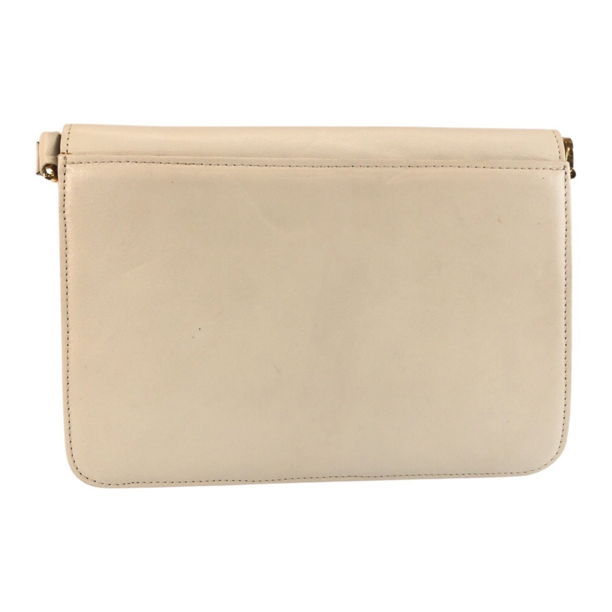 Yves Saint Laurent White Leather Shoulder Bag (Pre-Owned)