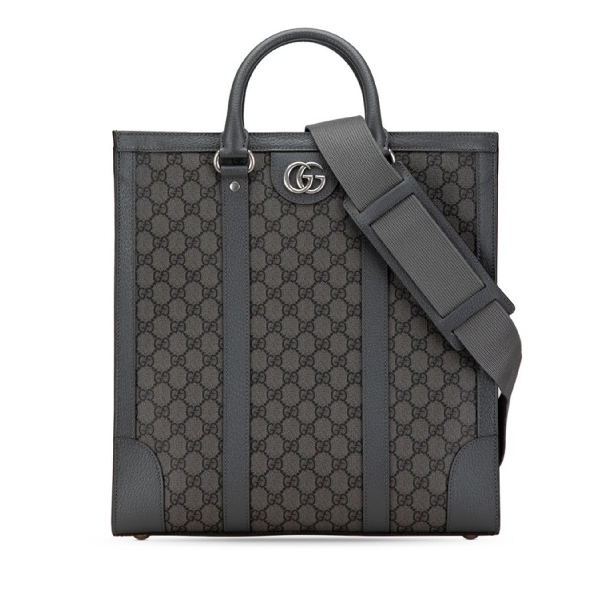 Gucci Gray Pvc Leather Handbag Shoulder Bag (Pre-Owned)