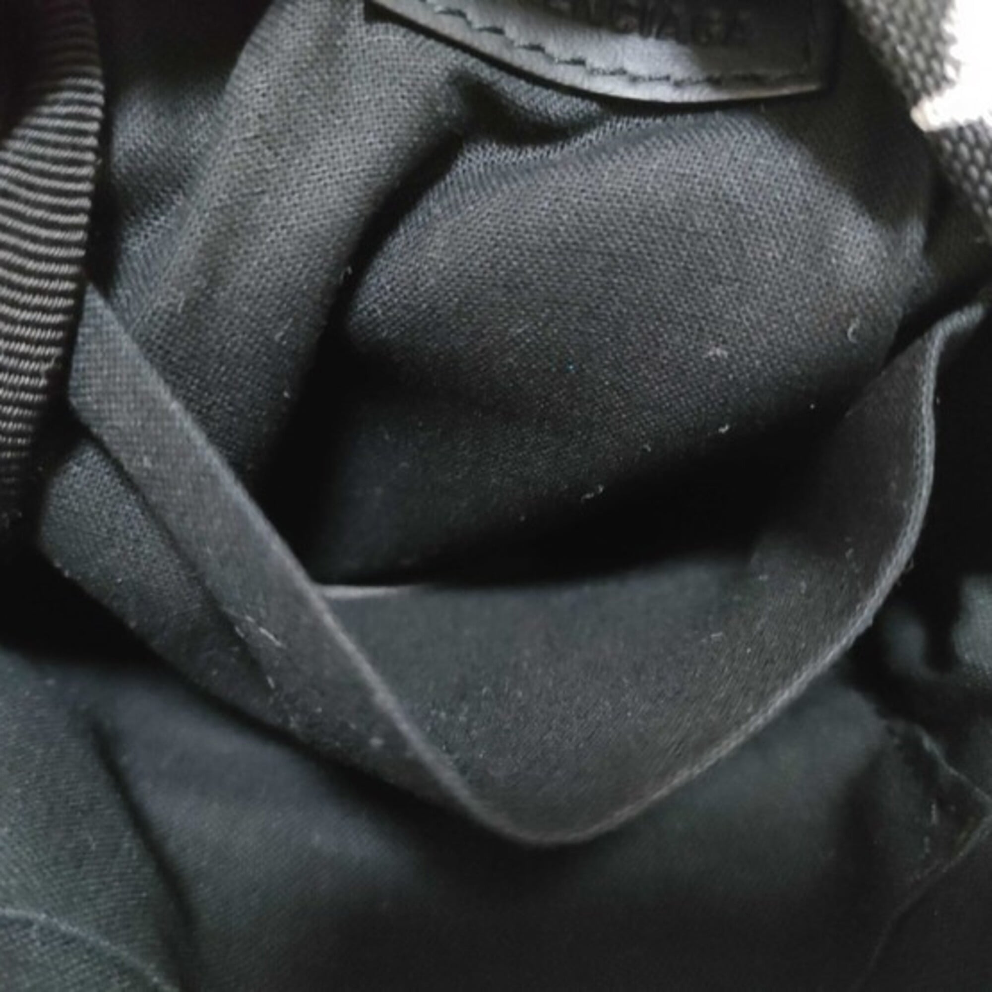 Balenciaga Black White Canvas Shoulder Bag (Pre-Owned)