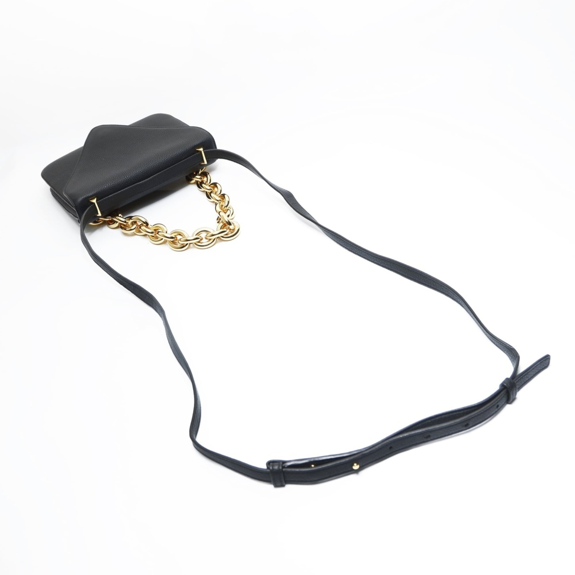 Bottega Veneta Black Leather Shoulder Bag (Pre-Owned)