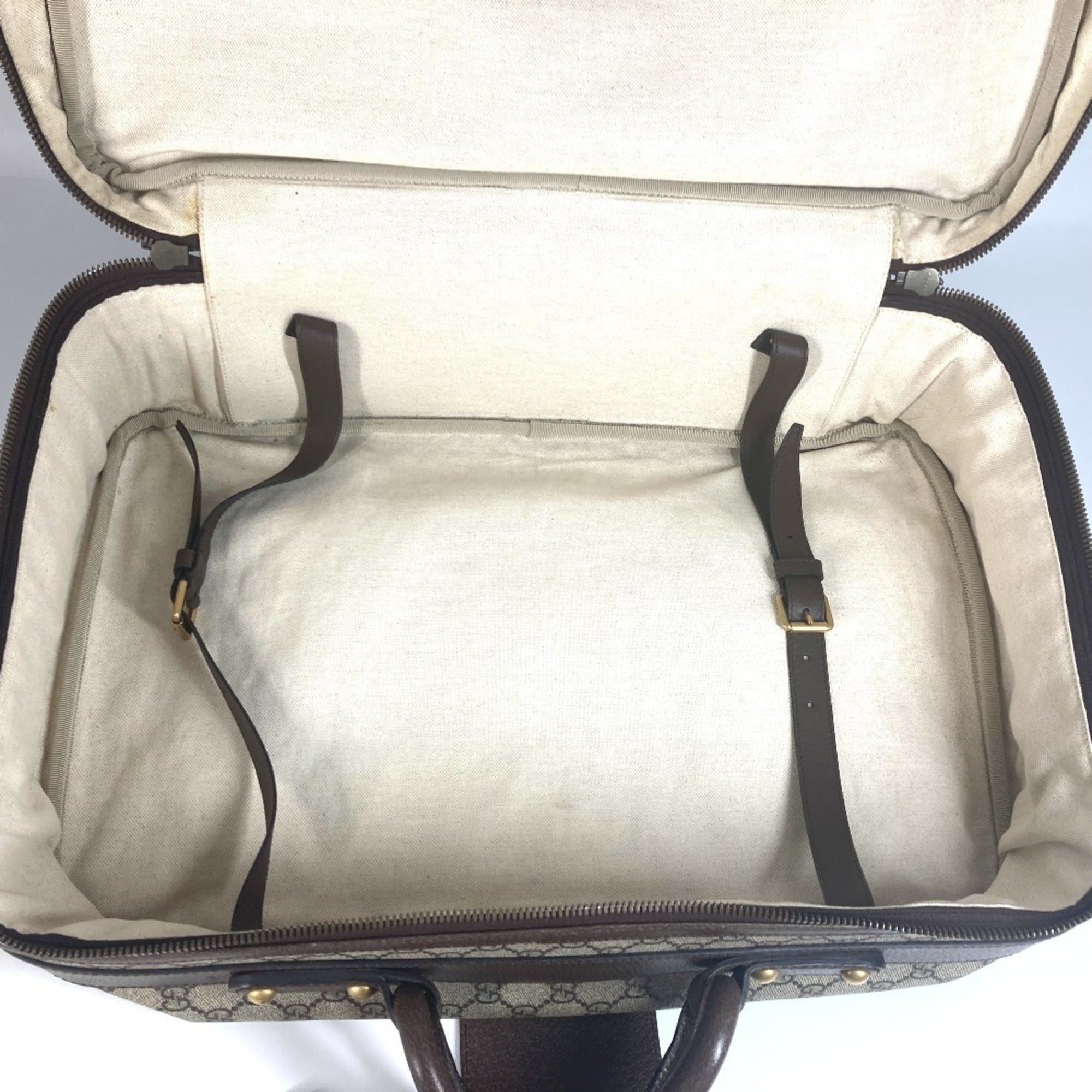 Gucci Beige Multi-Color Gg Supreme Boston Bag (Pre-Owned)