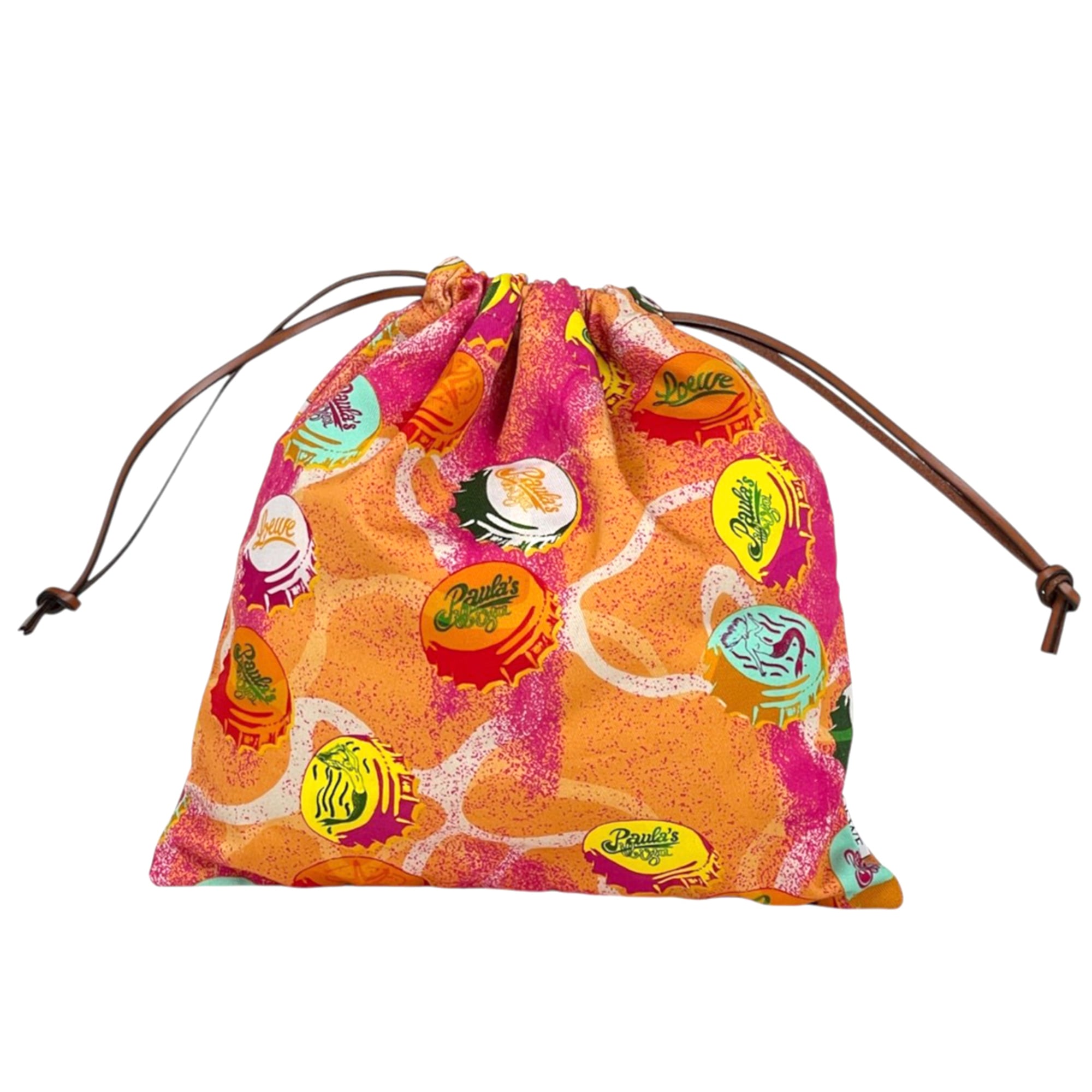 Loewe Multi-Color Orange Canvas Leather Pouch (Pre-Owned)
