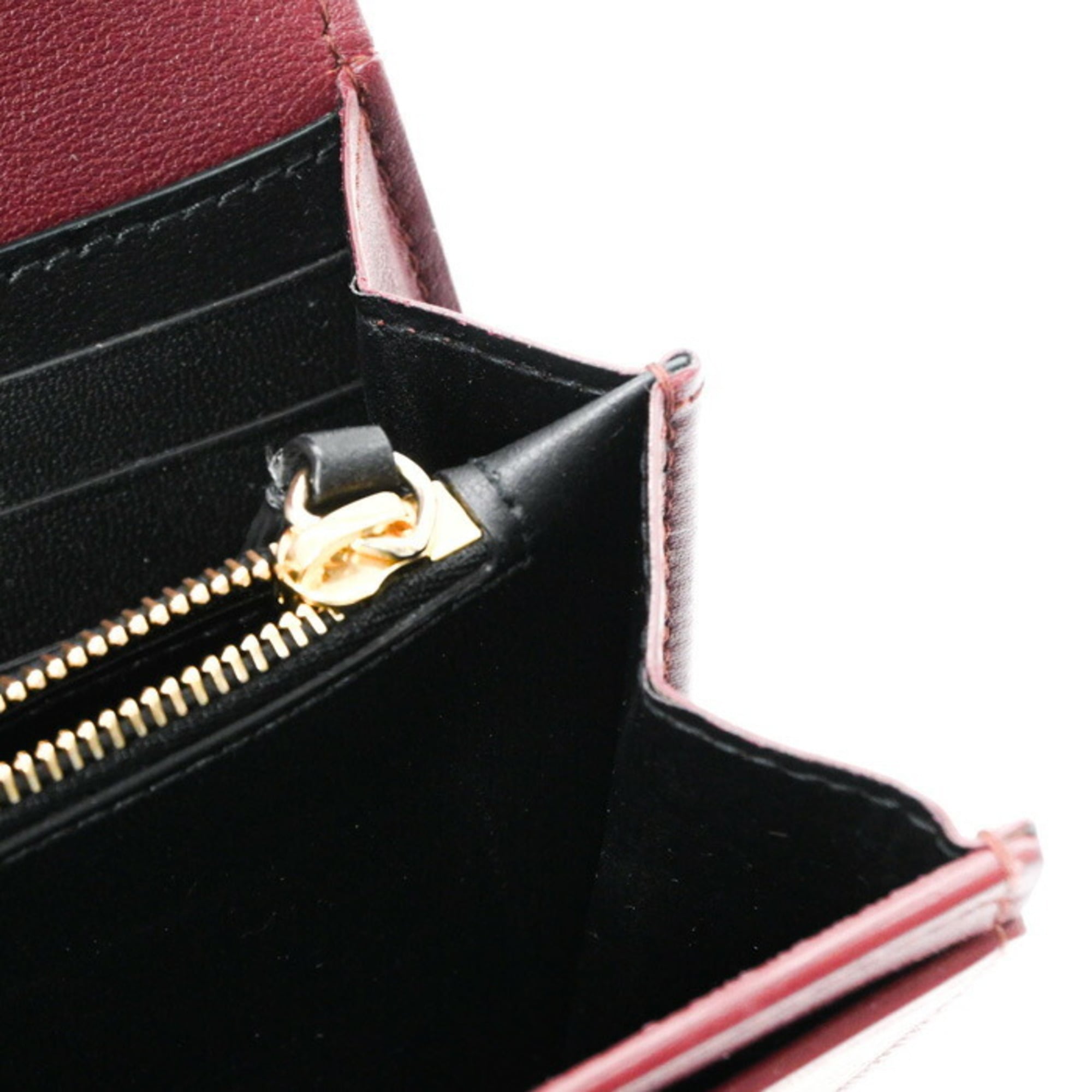 Cartier Bordeaux Leather Long Wallet (Bi-Fold) (Pre-Owned)