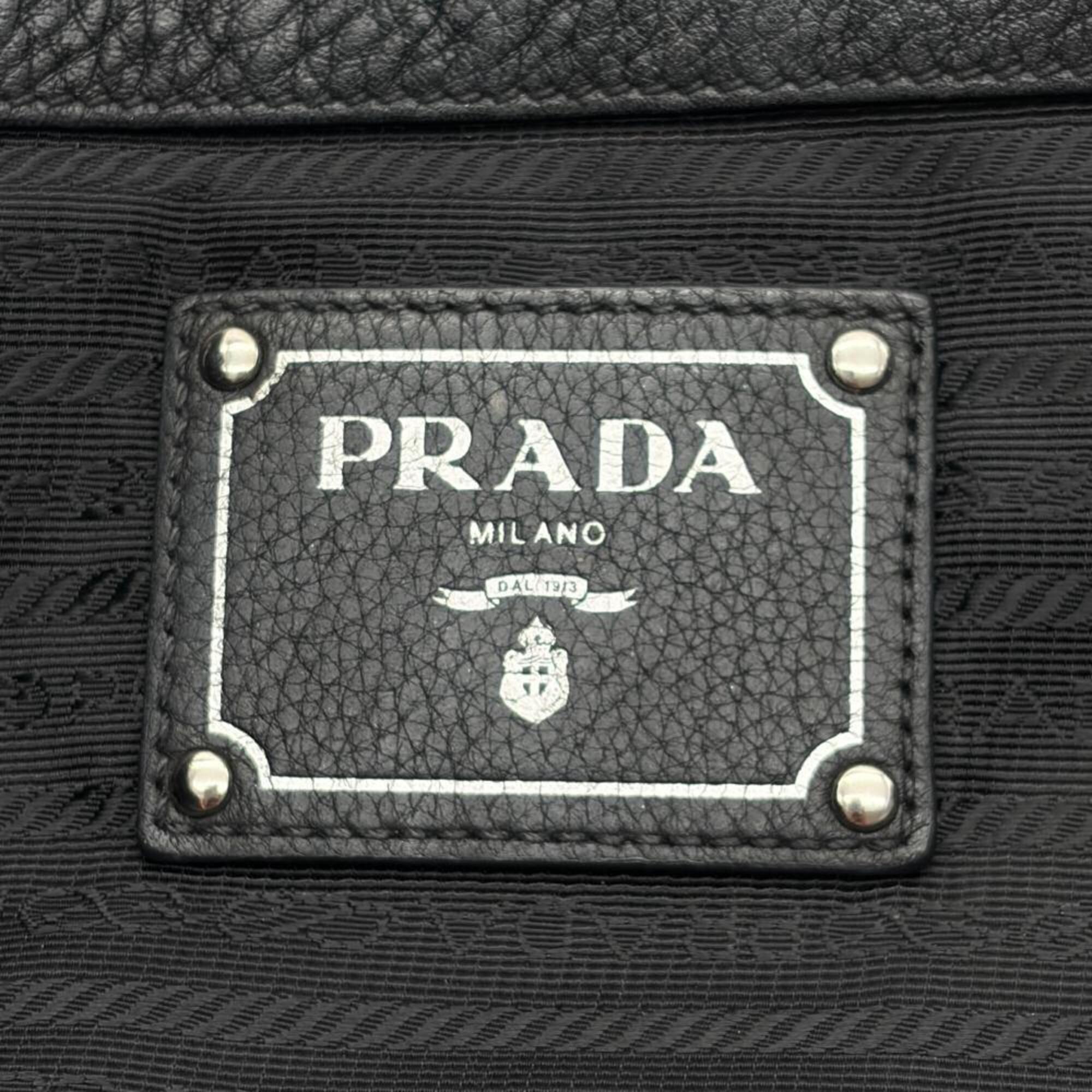Prada Black Leather Tote Bag (Pre-Owned)