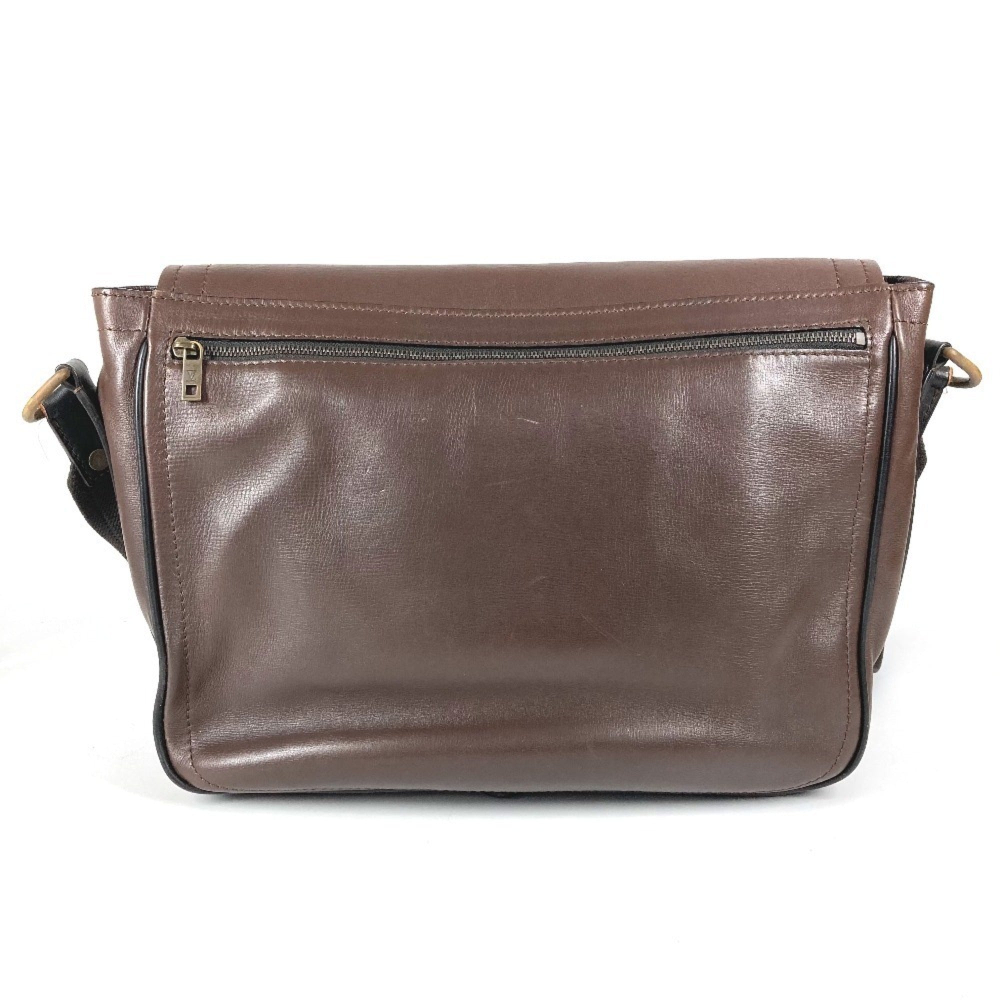 Louis Vuitton Brown Coffee Utah Leather Messenger Bag Shoulder Bag (Pre-Owned)
