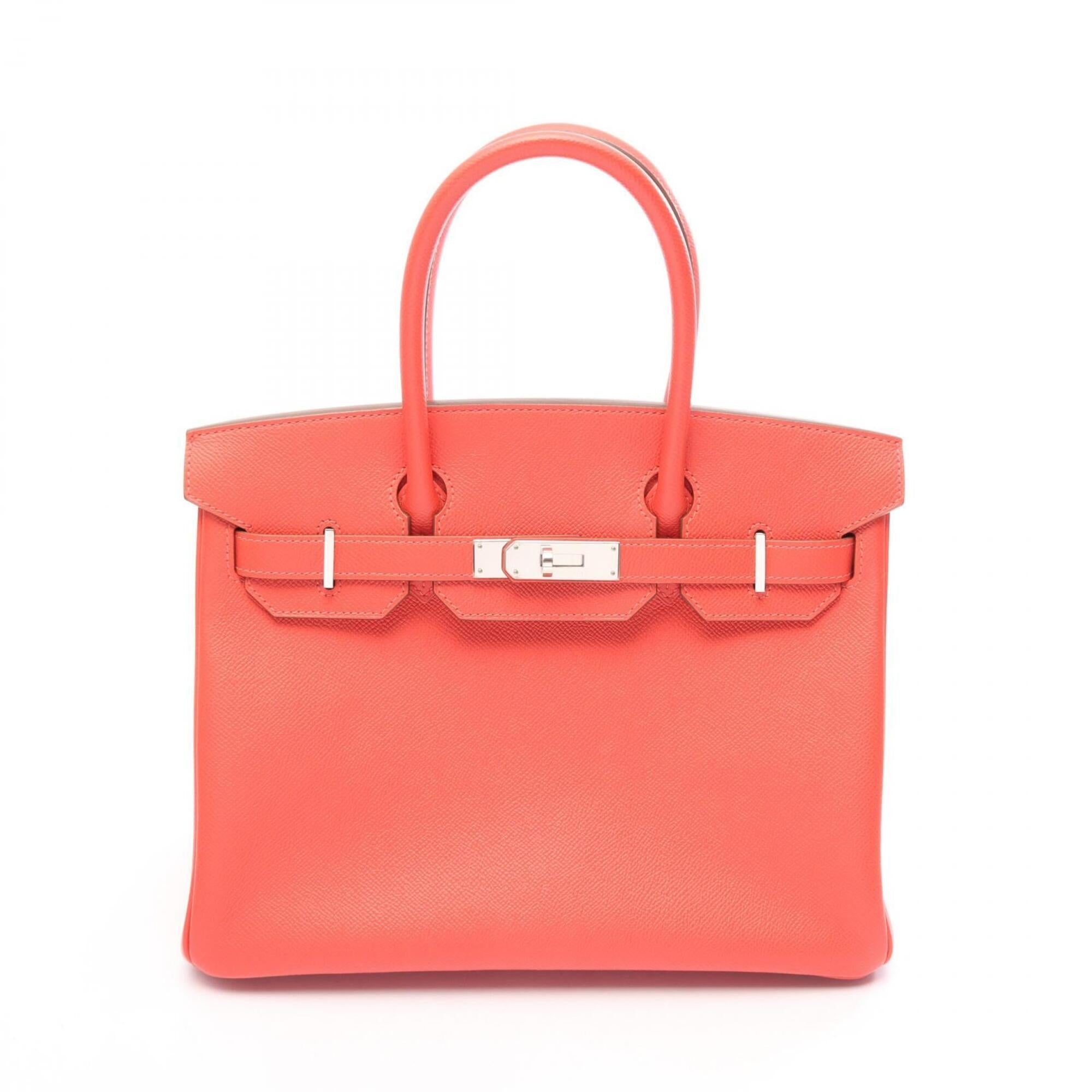Hermes Red Color Rose Jaipur Epsom Leather Handbag (Pre-Owned)
