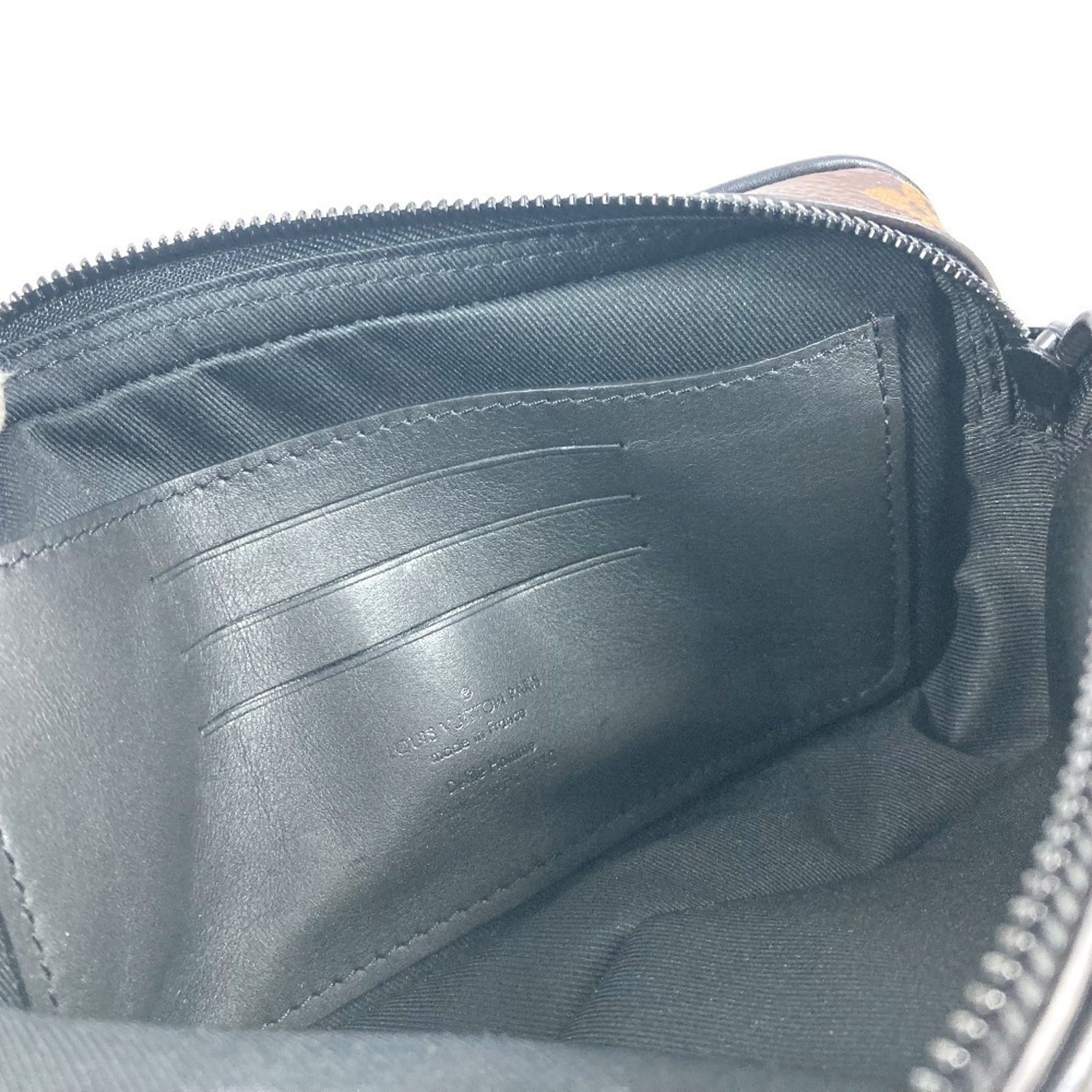 Louis Vuitton Black Brown Orange Monogram Clutch Bag Pochette Pouch (Pre-Owned)