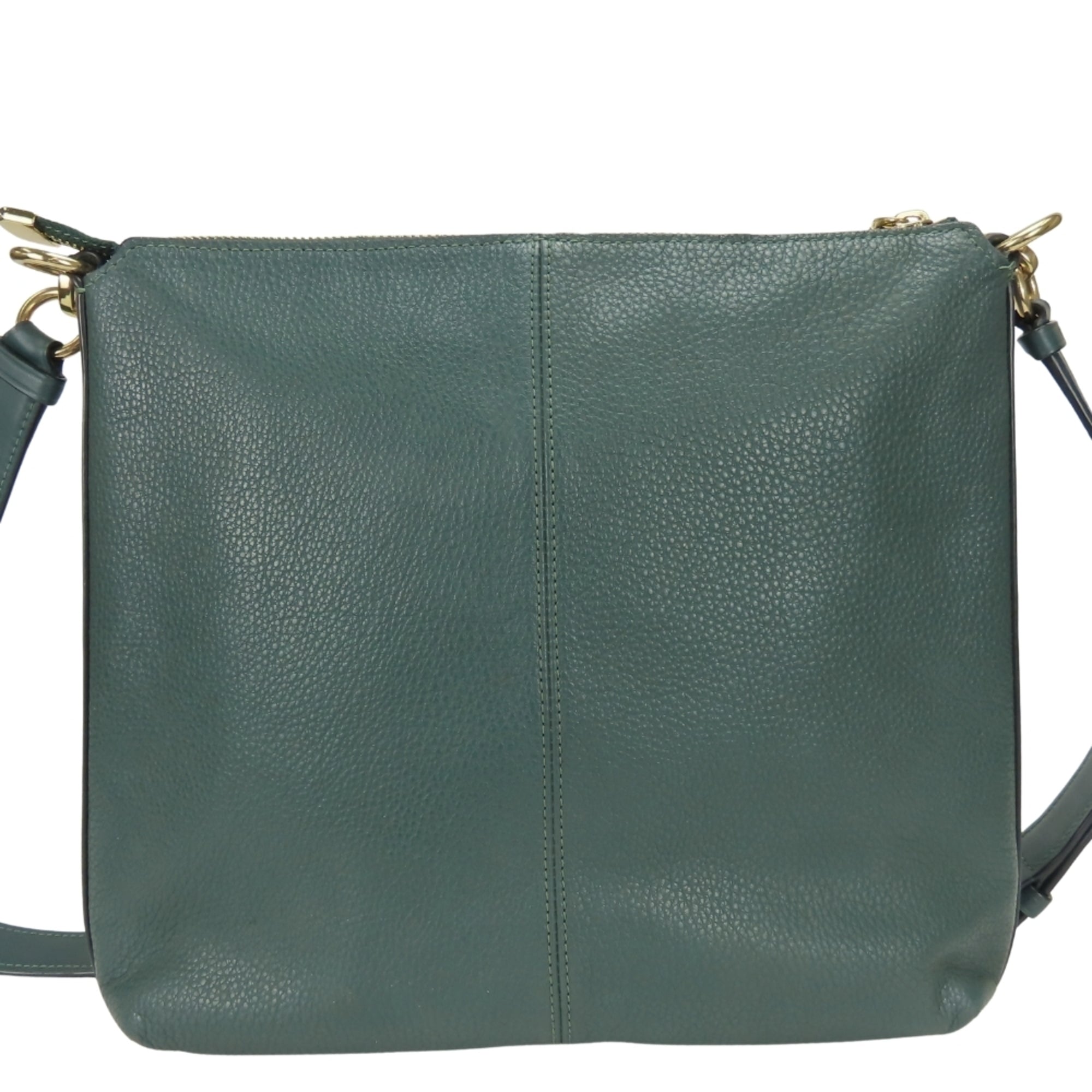 Coach Dark Green Leather Shoulder Bag (Pre-Owned)
