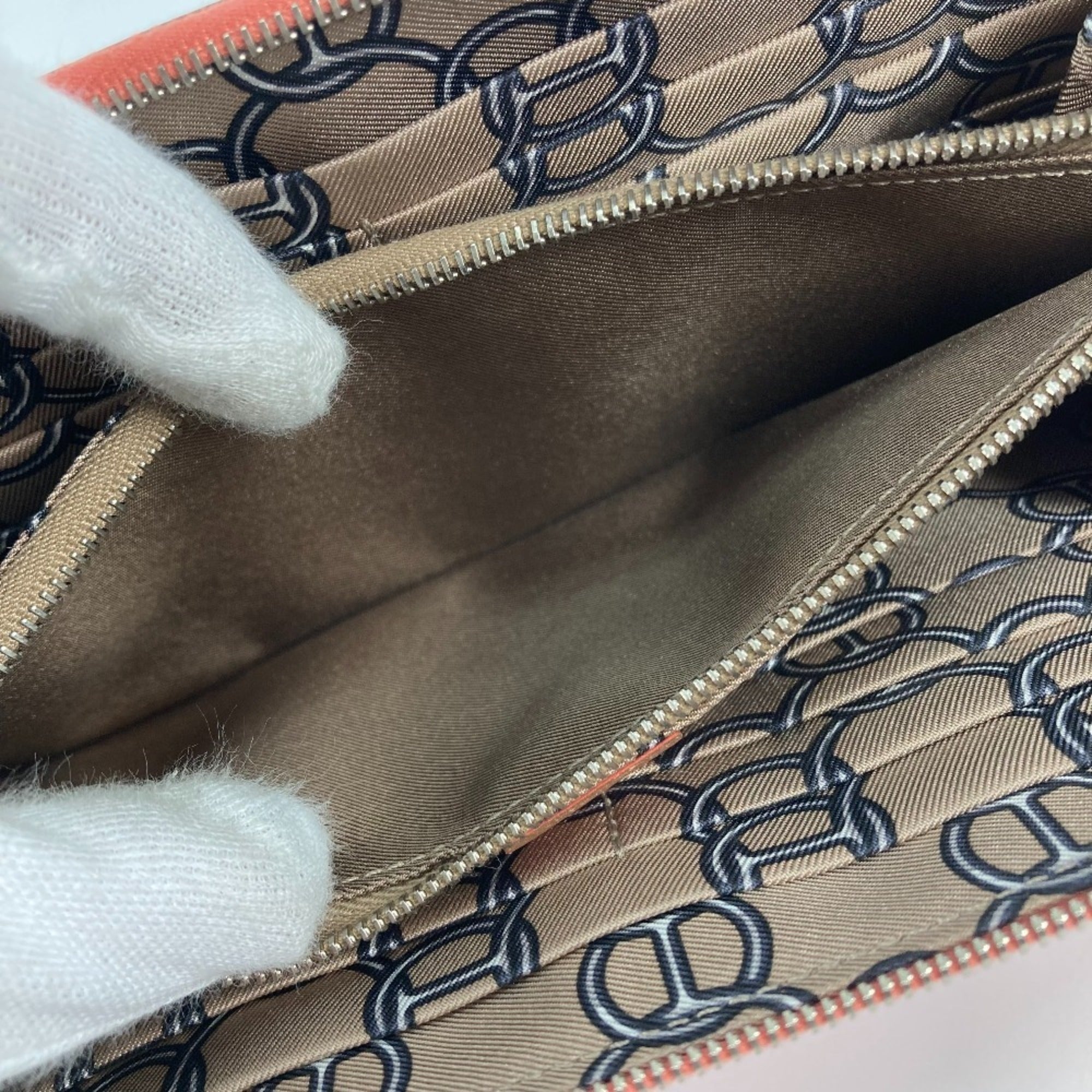 Hermes Silk'in Pink Epsom Leather Long Wallet (Bi-Fold) (Pre-Owned)