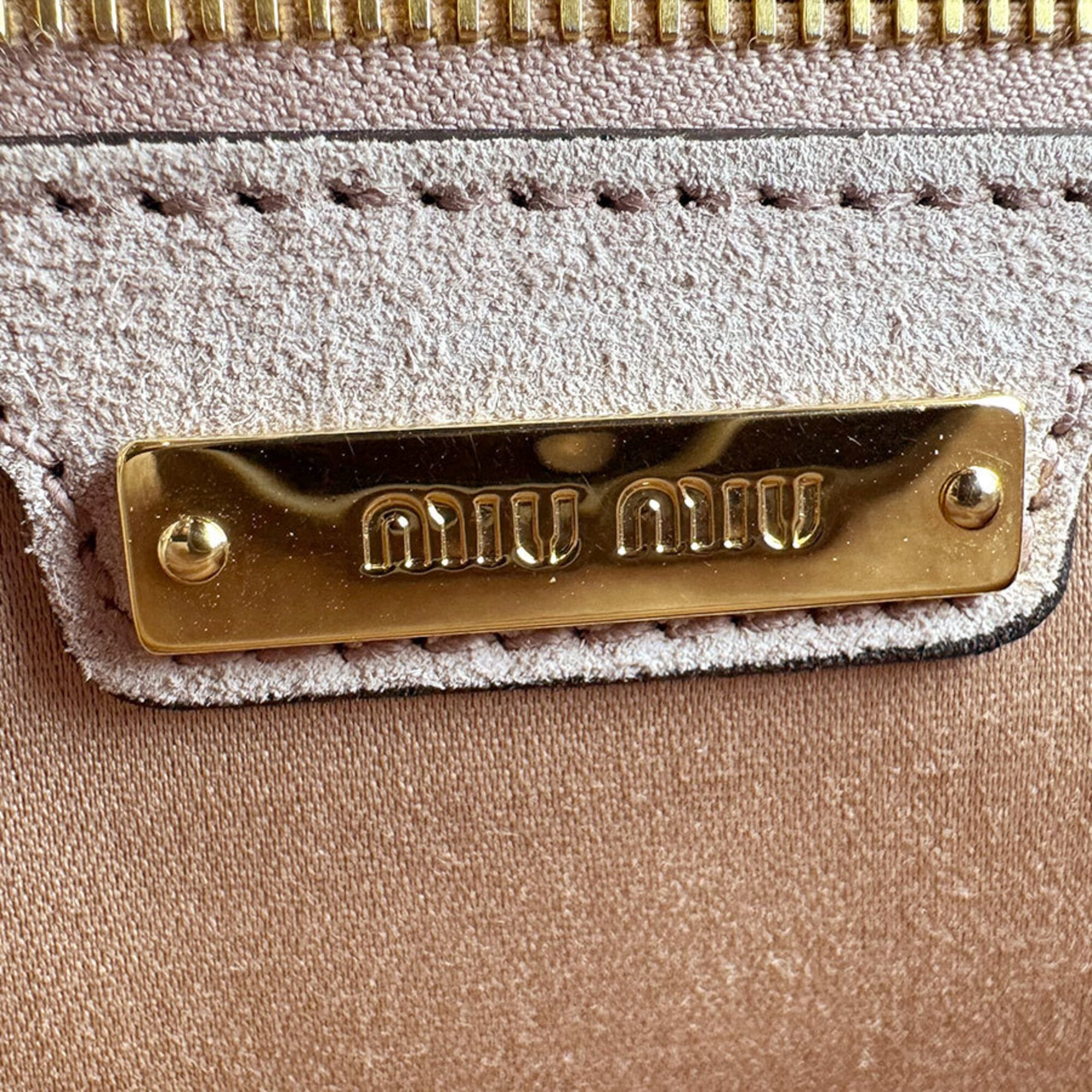 Miu Miu Light Pink Leather Handbag Shoulder Bag (Pre-Owned)