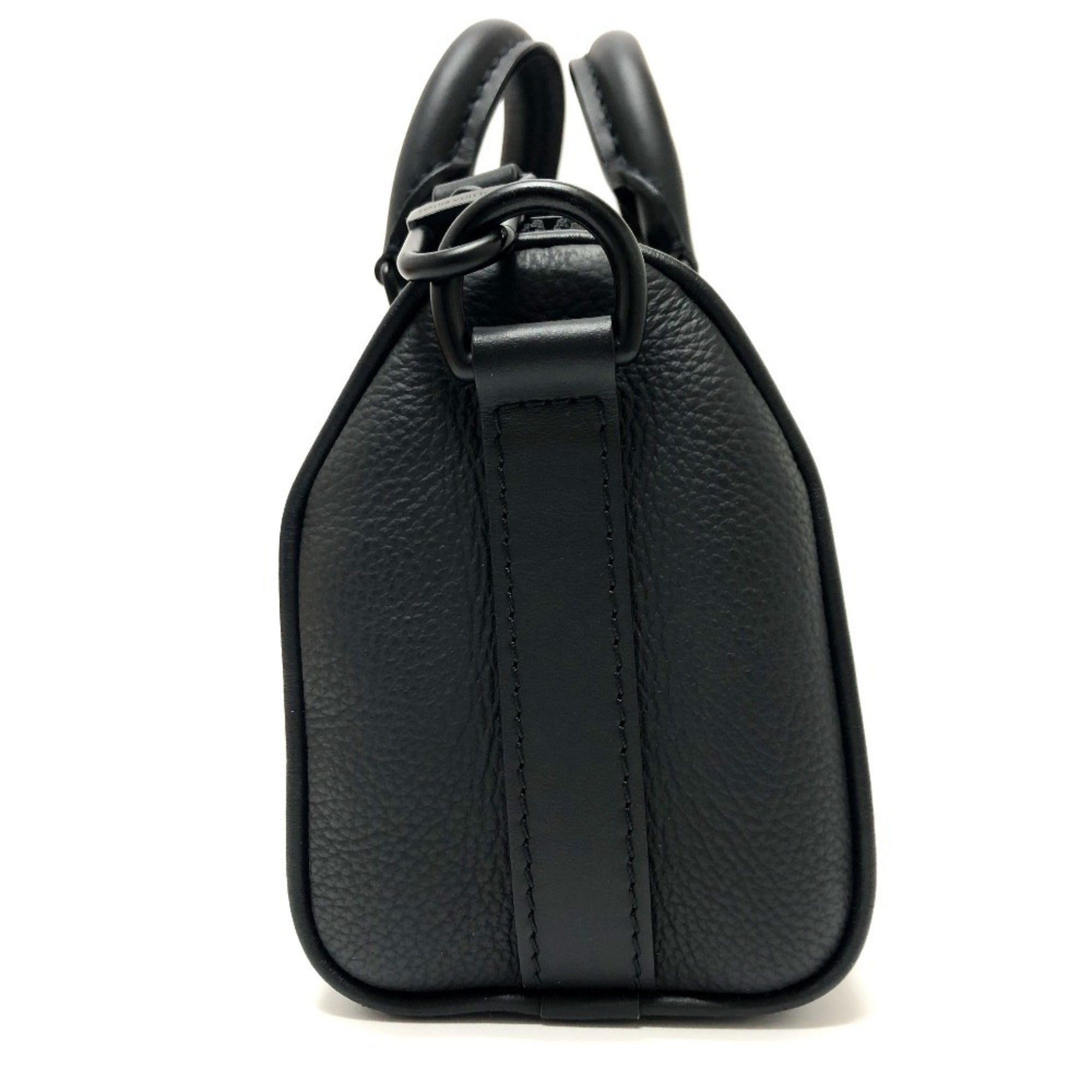 Louis Vuitton Black Leather Boston Bag Shoulder Bag (Pre-Owned)