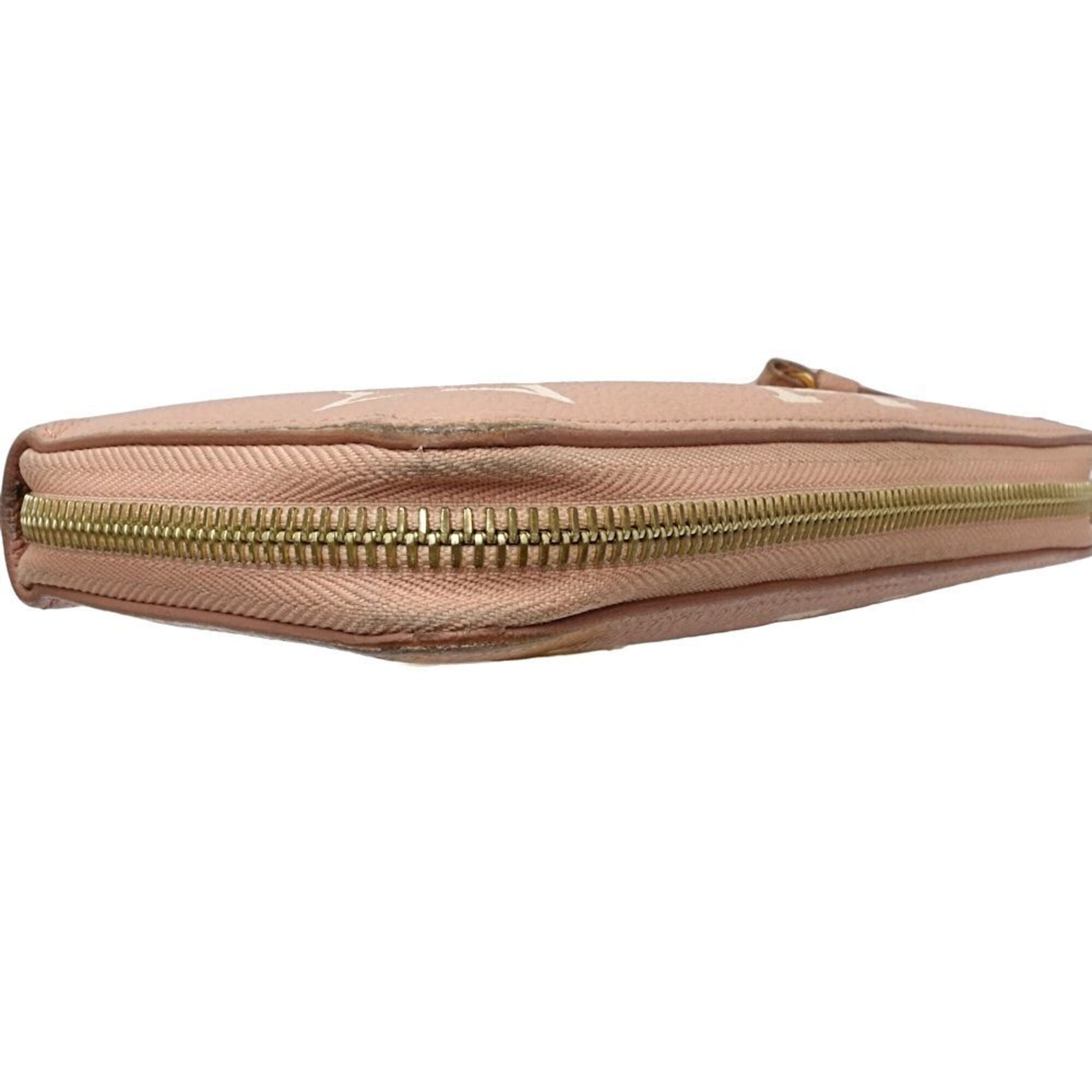 Louis Vuitton Monogram Empreinte Beige Leather Long Wallet (Bi-Fold) (Pre-Owned)