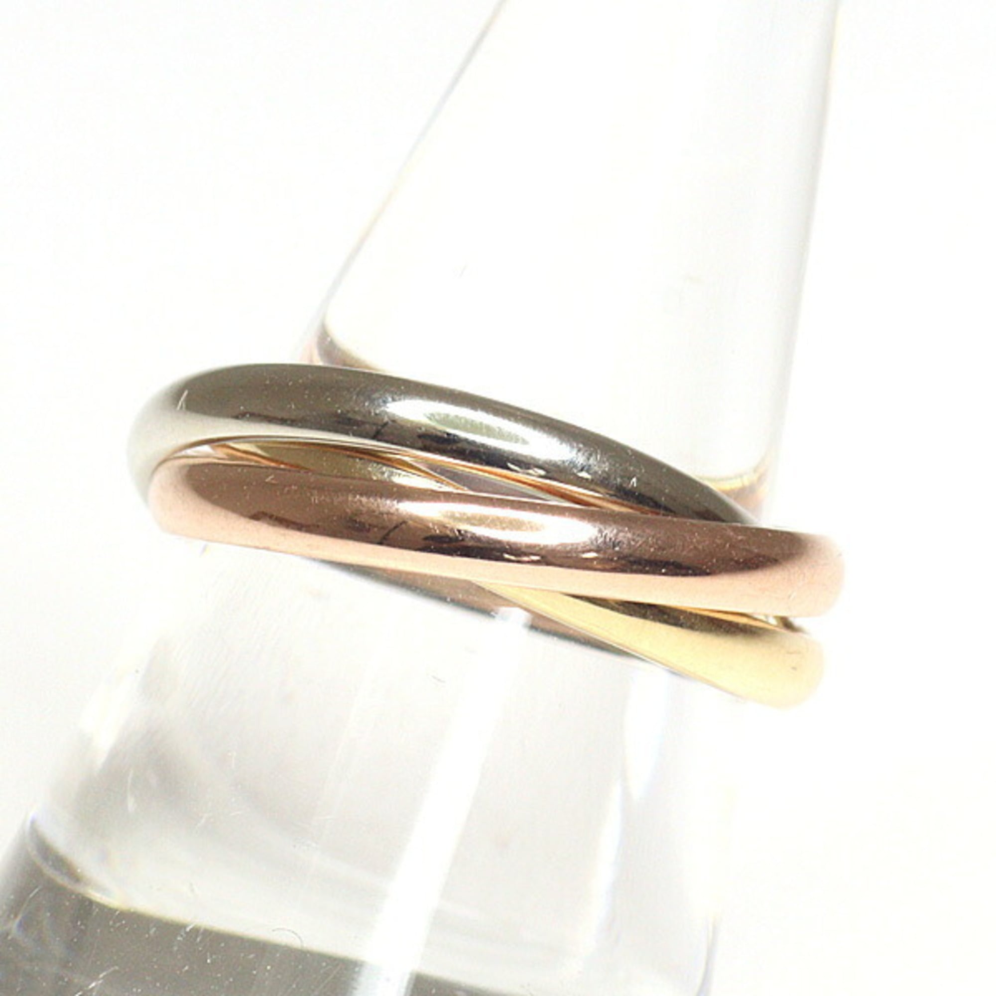 Cartier Trinity Pink Gold White Gold Yellow Gold Yellow Gold (18K) Pink Gold (18K) White Gold (18K) Band Ring (Pre-Owned)