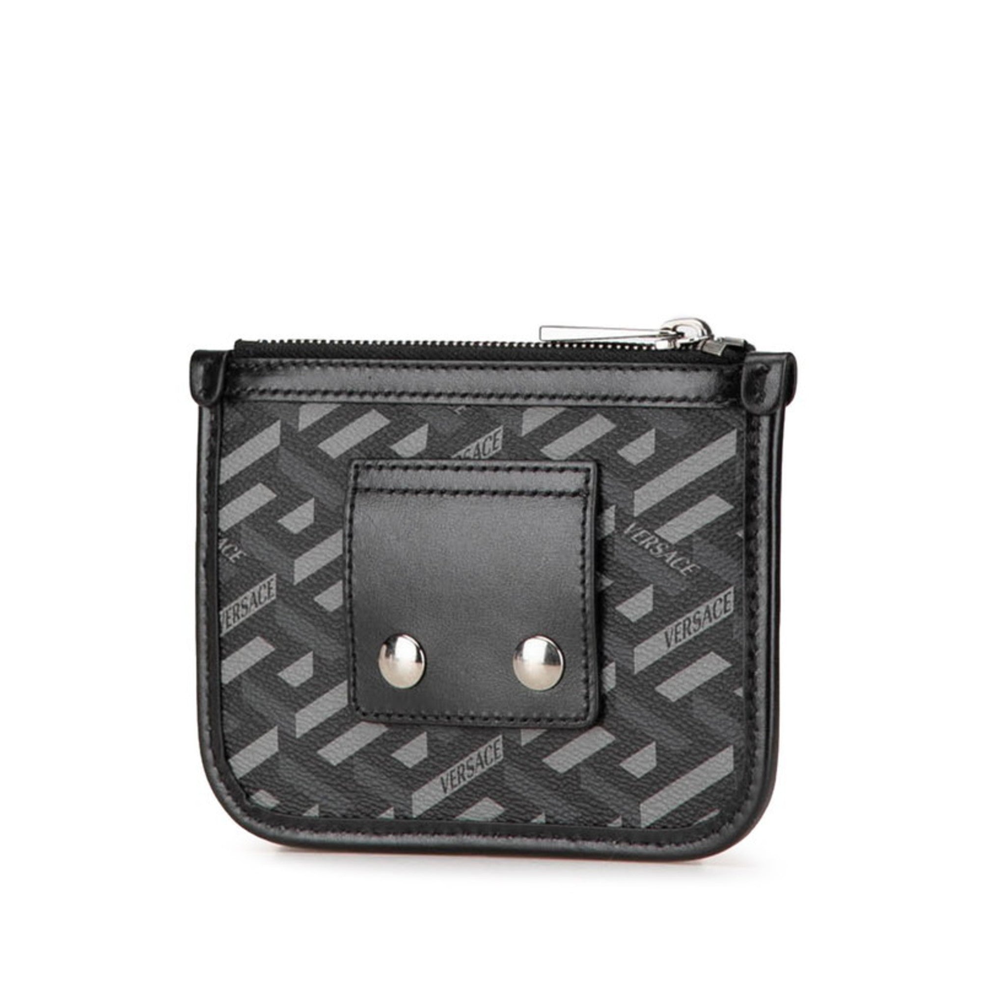 Versace Black Pvc Leather Pouch (Pre-Owned)