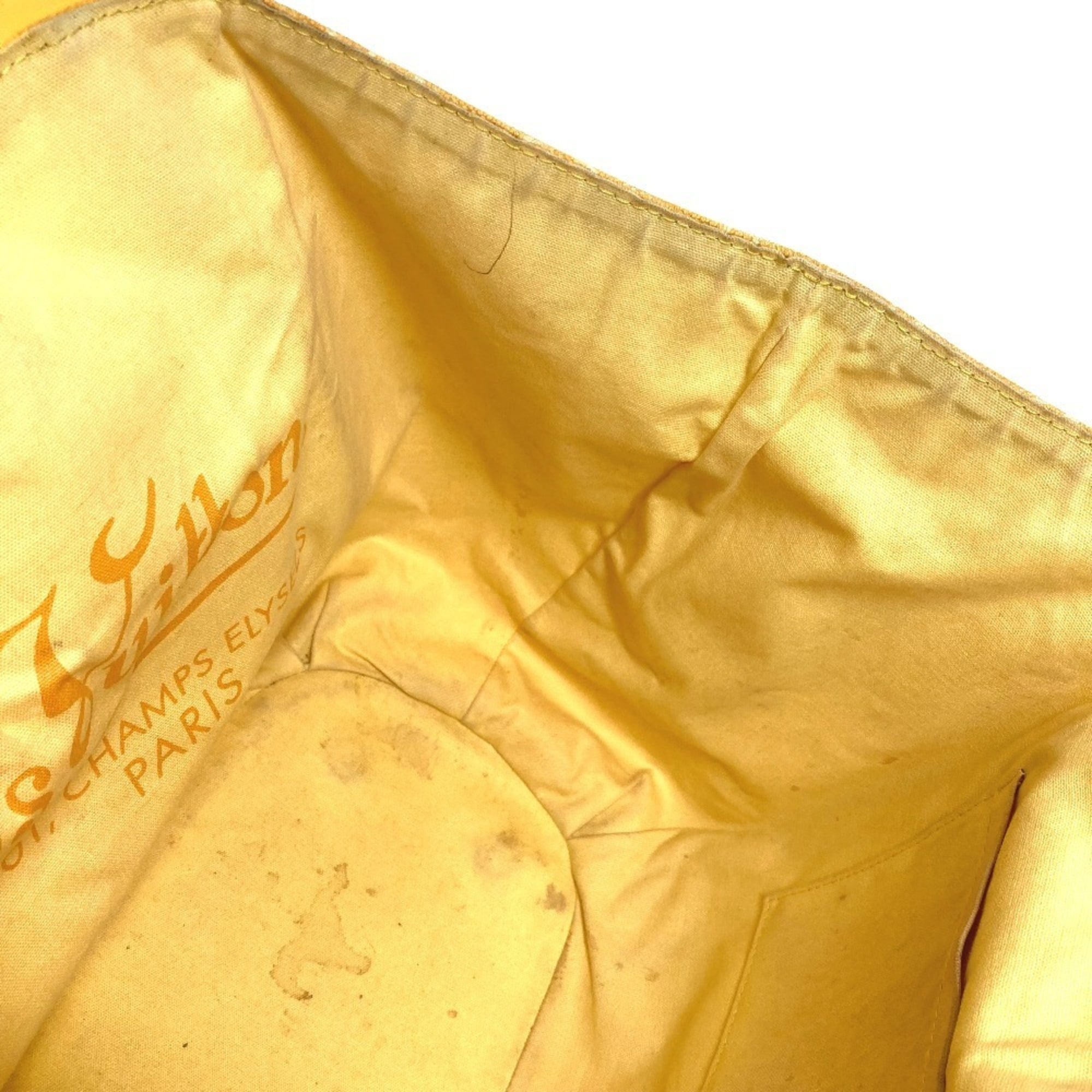 Louis Vuitton Yellow Canvas Leather Handbag Shoulder Bag Tote Bag (Pre-Owned)