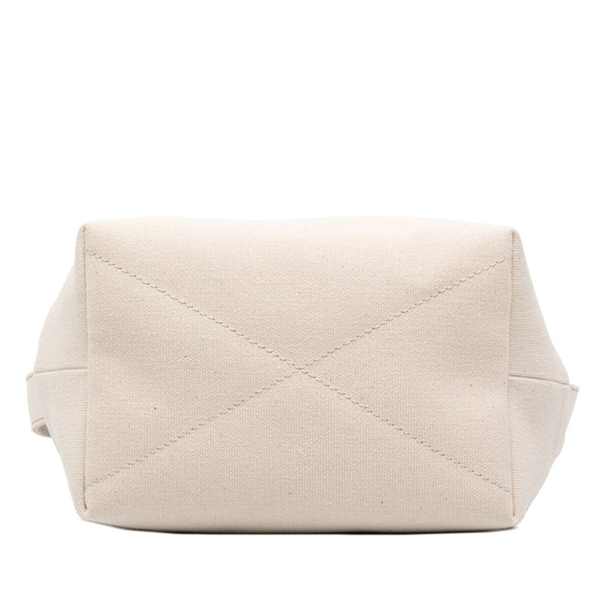 Gucci White Canvas Leather Handbag Shoulder Bag (Pre-Owned)