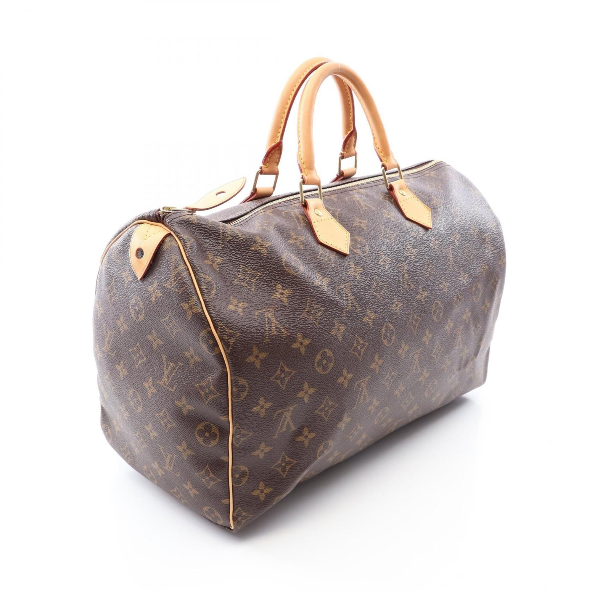 Louis Vuitton Brown Coated Canvas Monogram Leather Handbag (Pre-Owned)