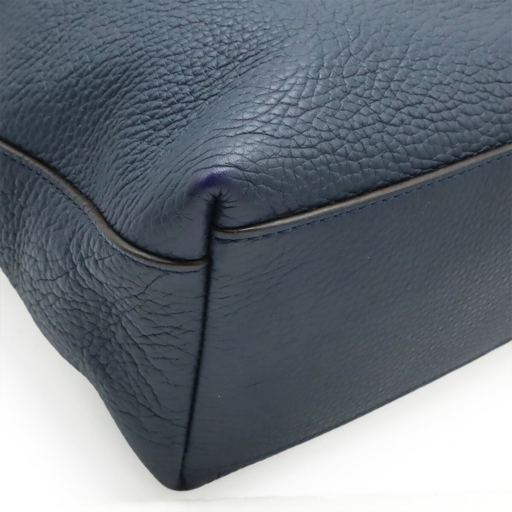 Louis Vuitton Navy Leather Shoulder Bag Tote Bag (Pre-Owned)
