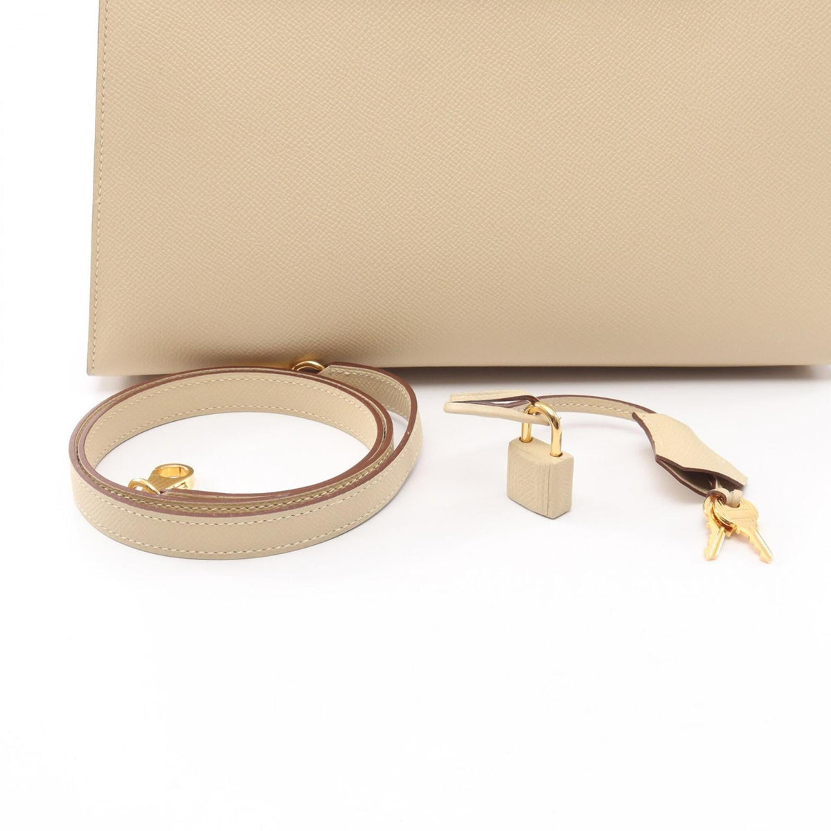 Hermes Ivory Epsom Leather Leather Handbag (Pre-Owned)