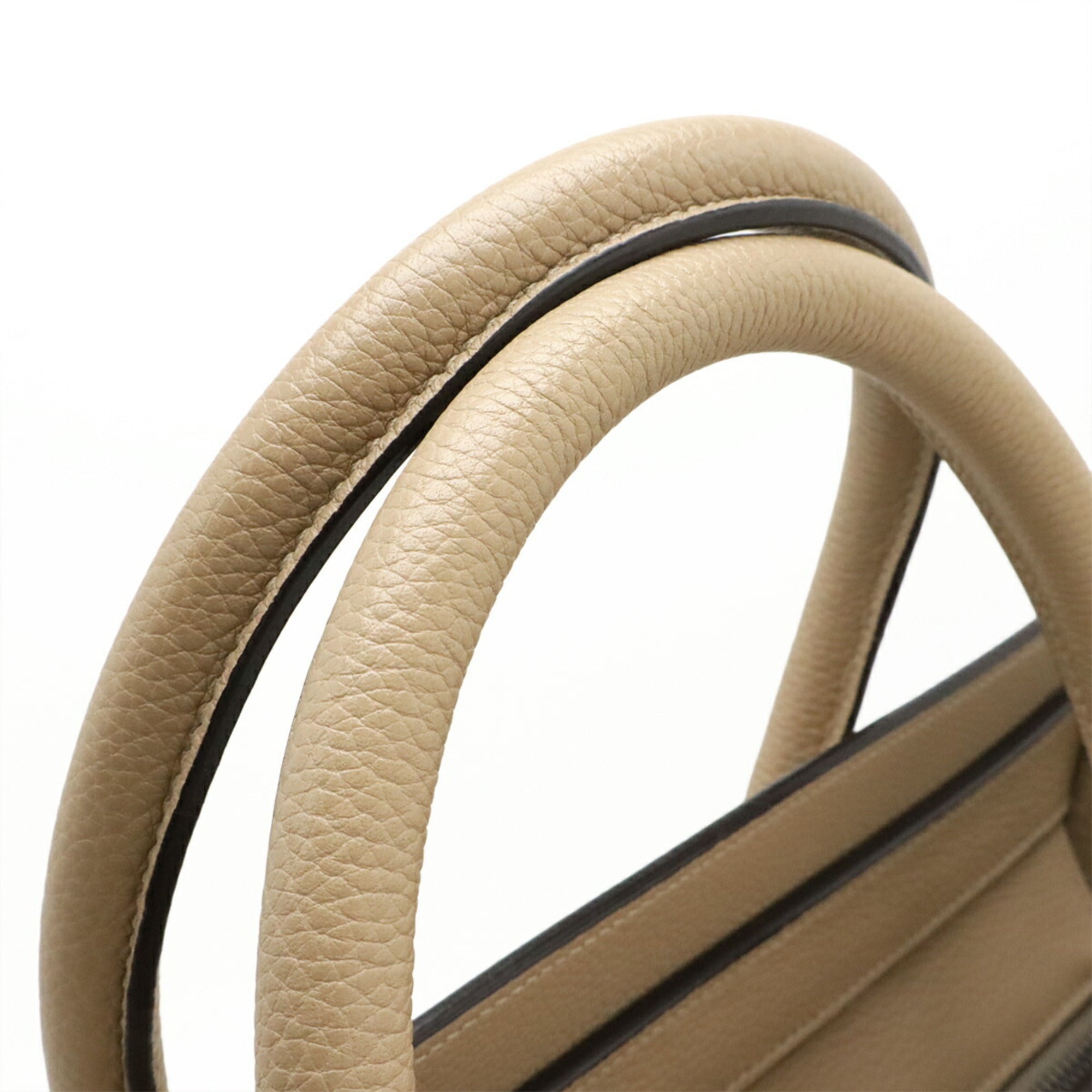 Celine Beige Leather Handbag Tote Bag (Pre-Owned)