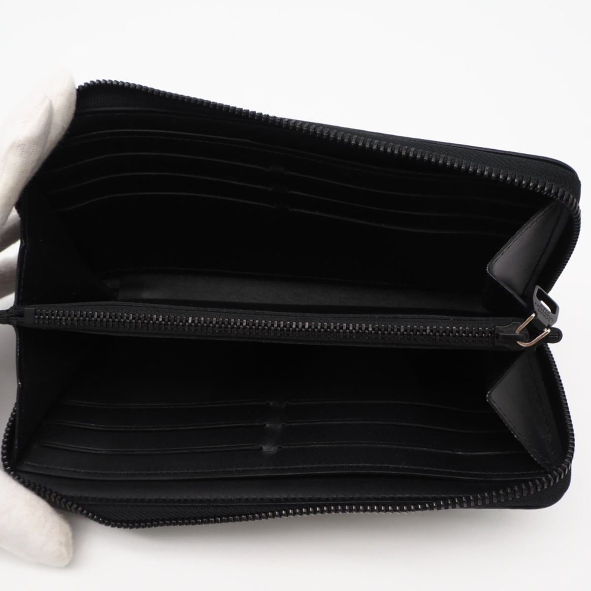 Louis Vuitton Monogram Black Coated Canvas Long Wallet (Bi-Fold) (Pre-Owned)