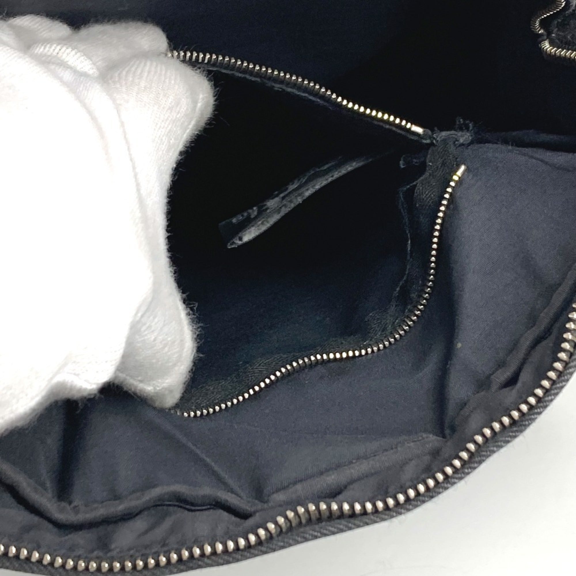 Hermes Black Canvas Pochette Shoulder Bag (Pre-Owned)
