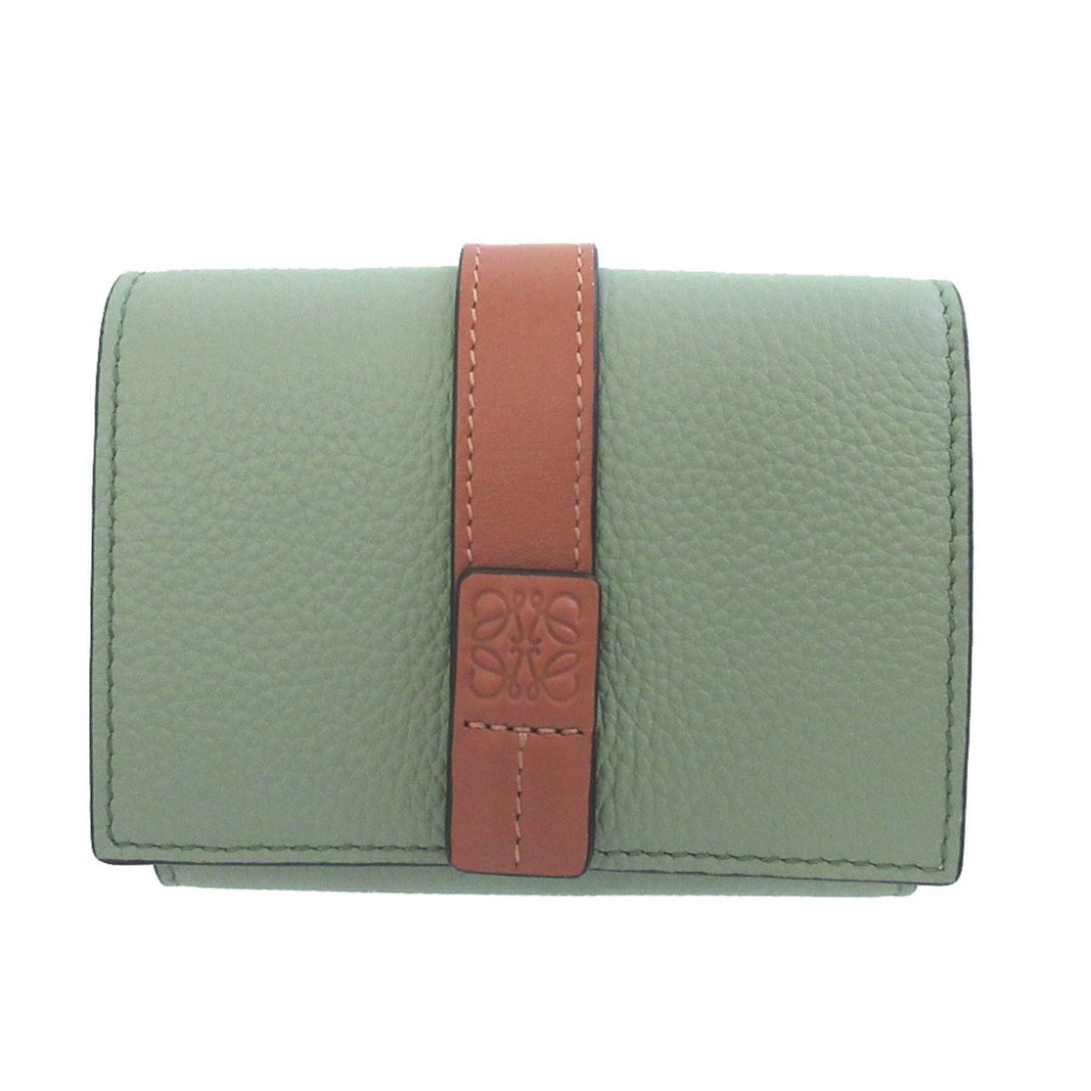 Loewe Green Leather Wallet (Tri-Fold) (Pre-Owned)