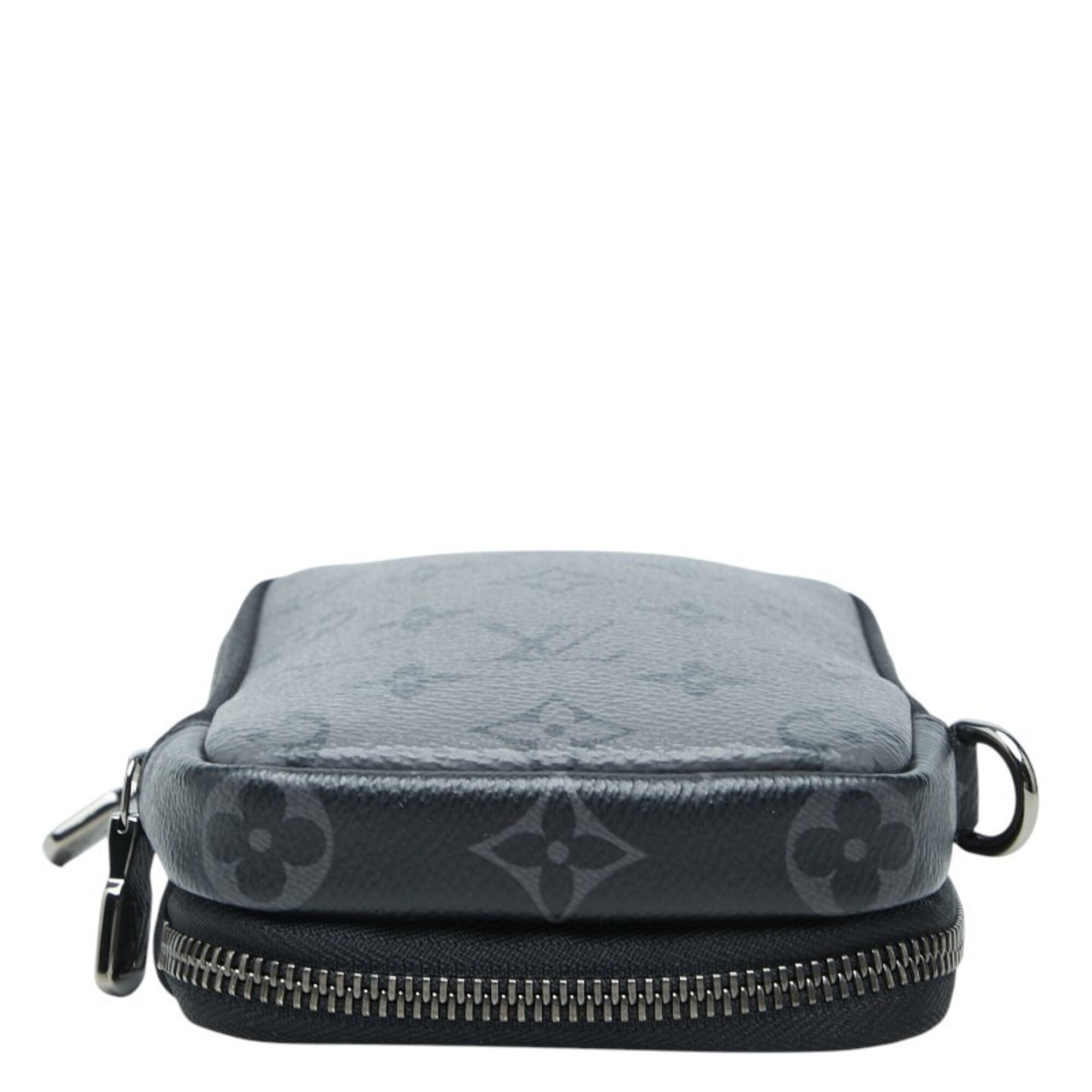 Louis Vuitton Black Gray Pvc Leather Pouch (Pre-Owned)