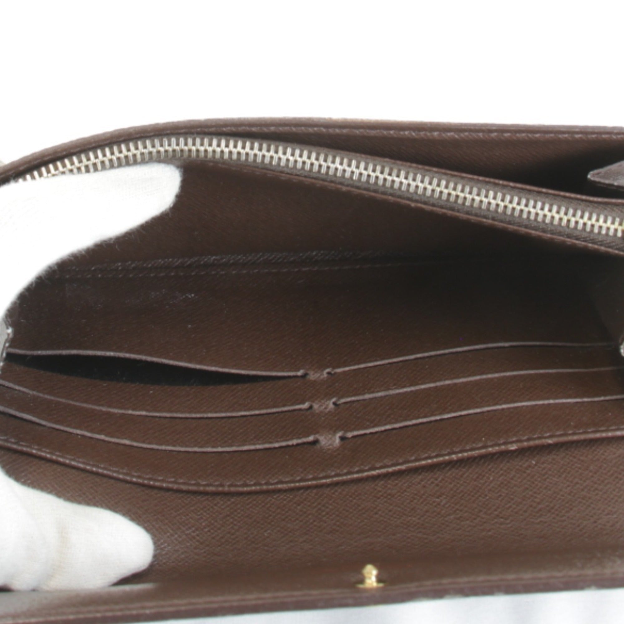 Louis Vuitton Brown Damier Canvas Long Wallet (Bi-Fold) (Pre-Owned)