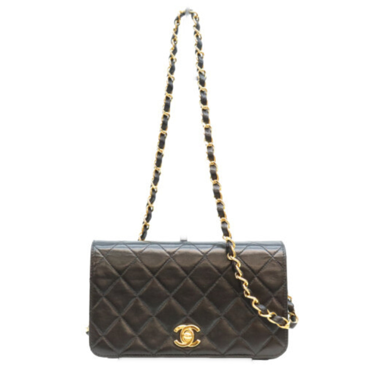 Chanel Black Leather Shoulder Bag (Pre-Owned)